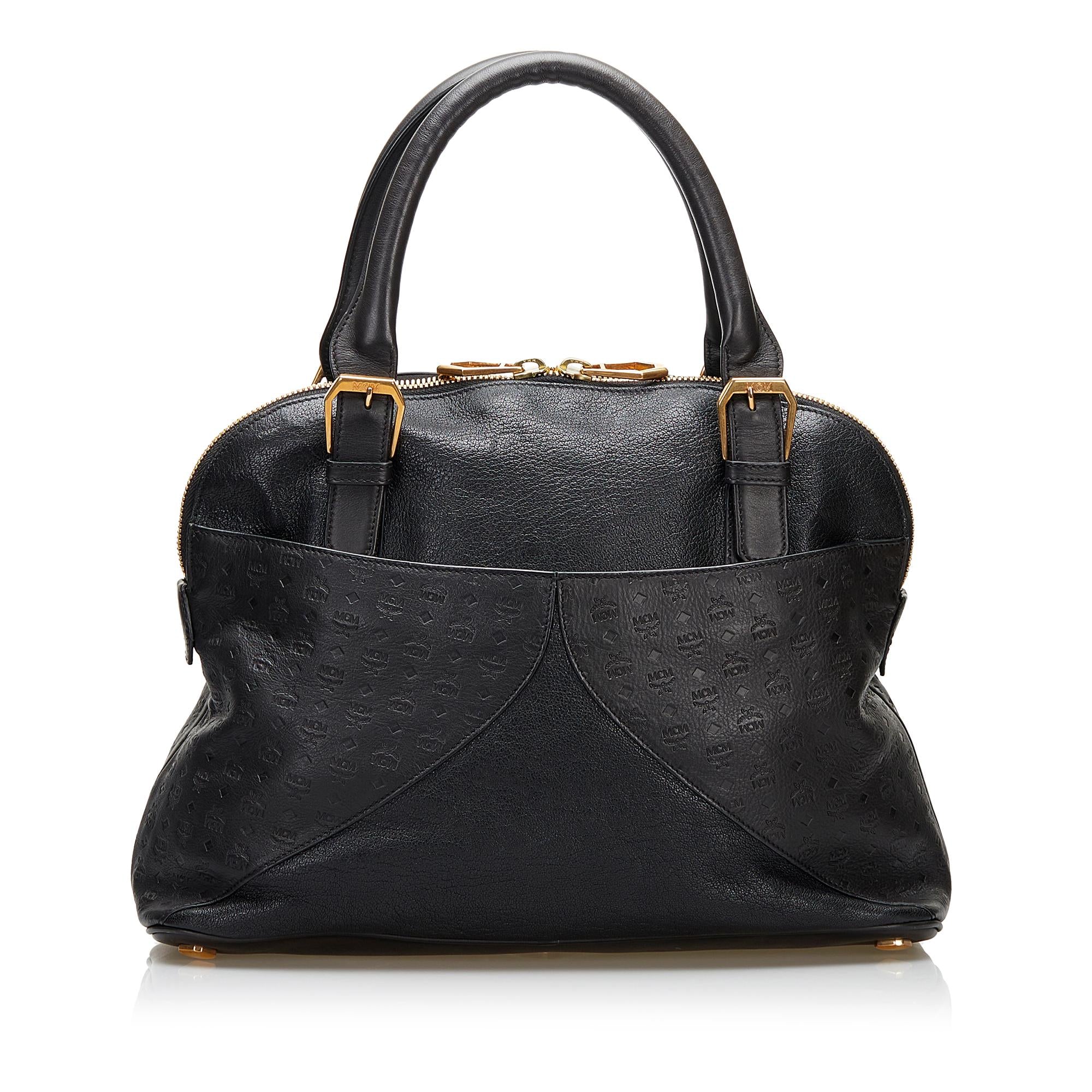 MCM Visetos Leather Handbag (SHG-36633)