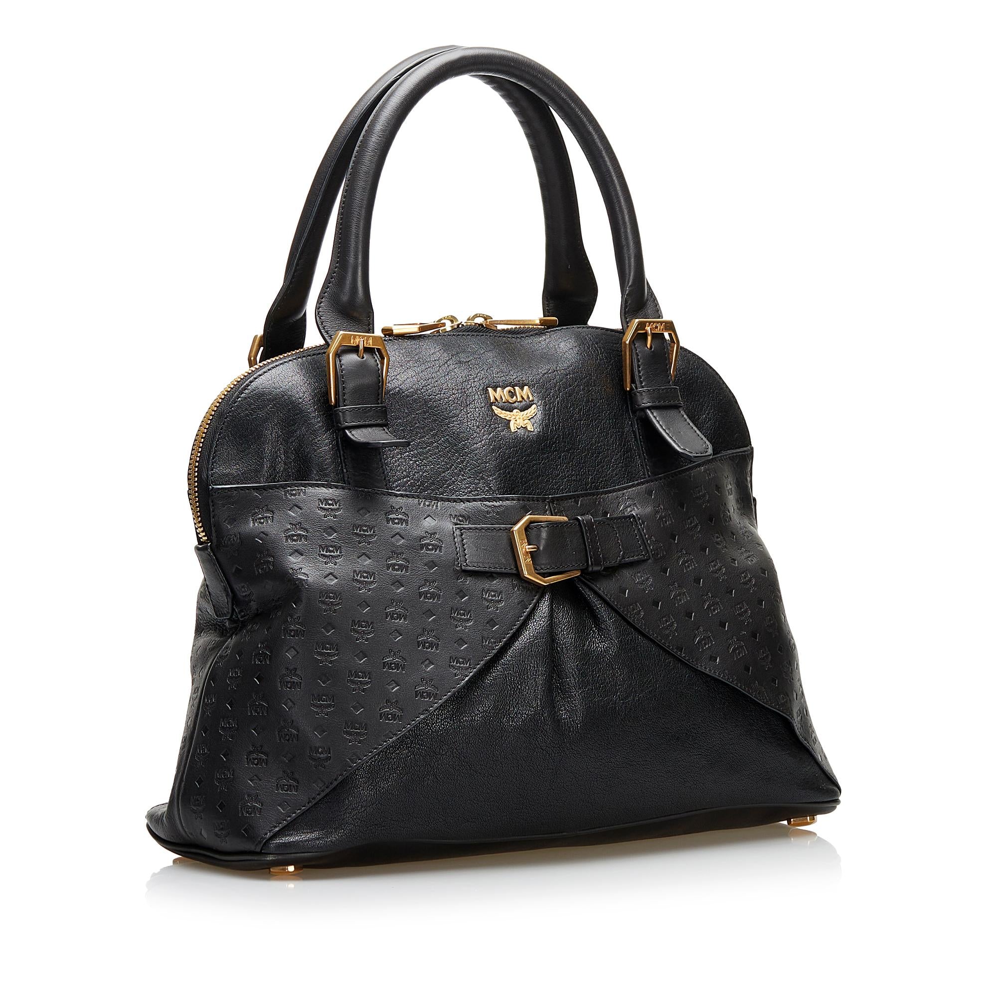 MCM Visetos Leather Handbag (SHG-36633)