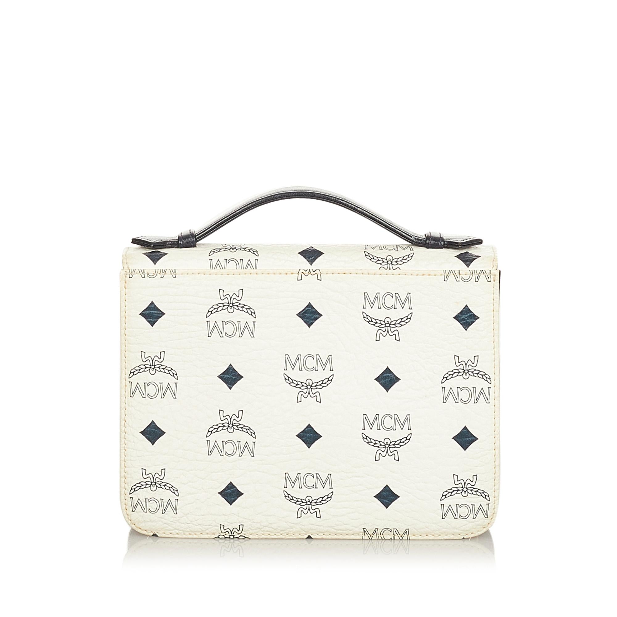 MCM Visetos Leather Satchel (SHG-27212)