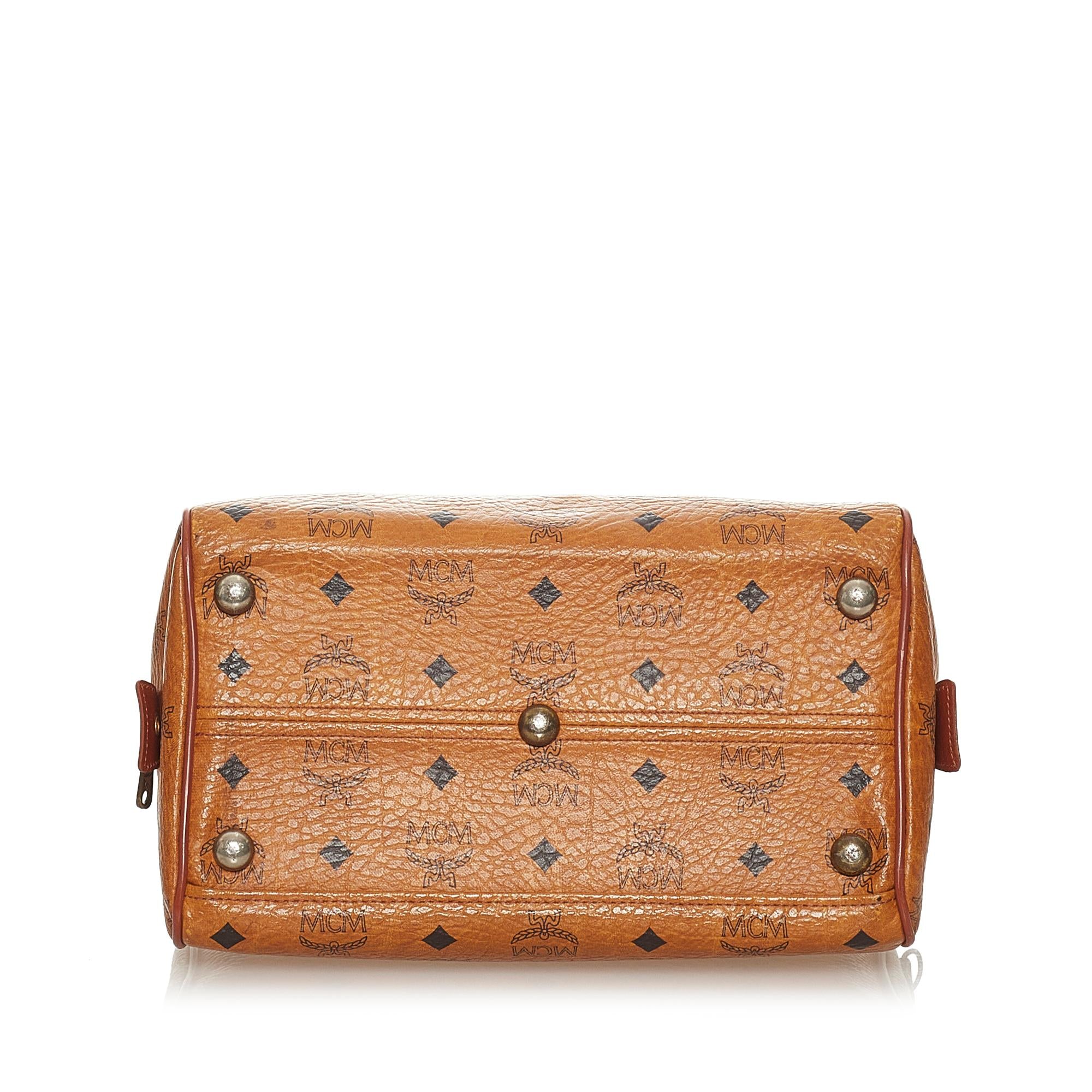 MCM Visetos Leather Satchel (SHG-27323)