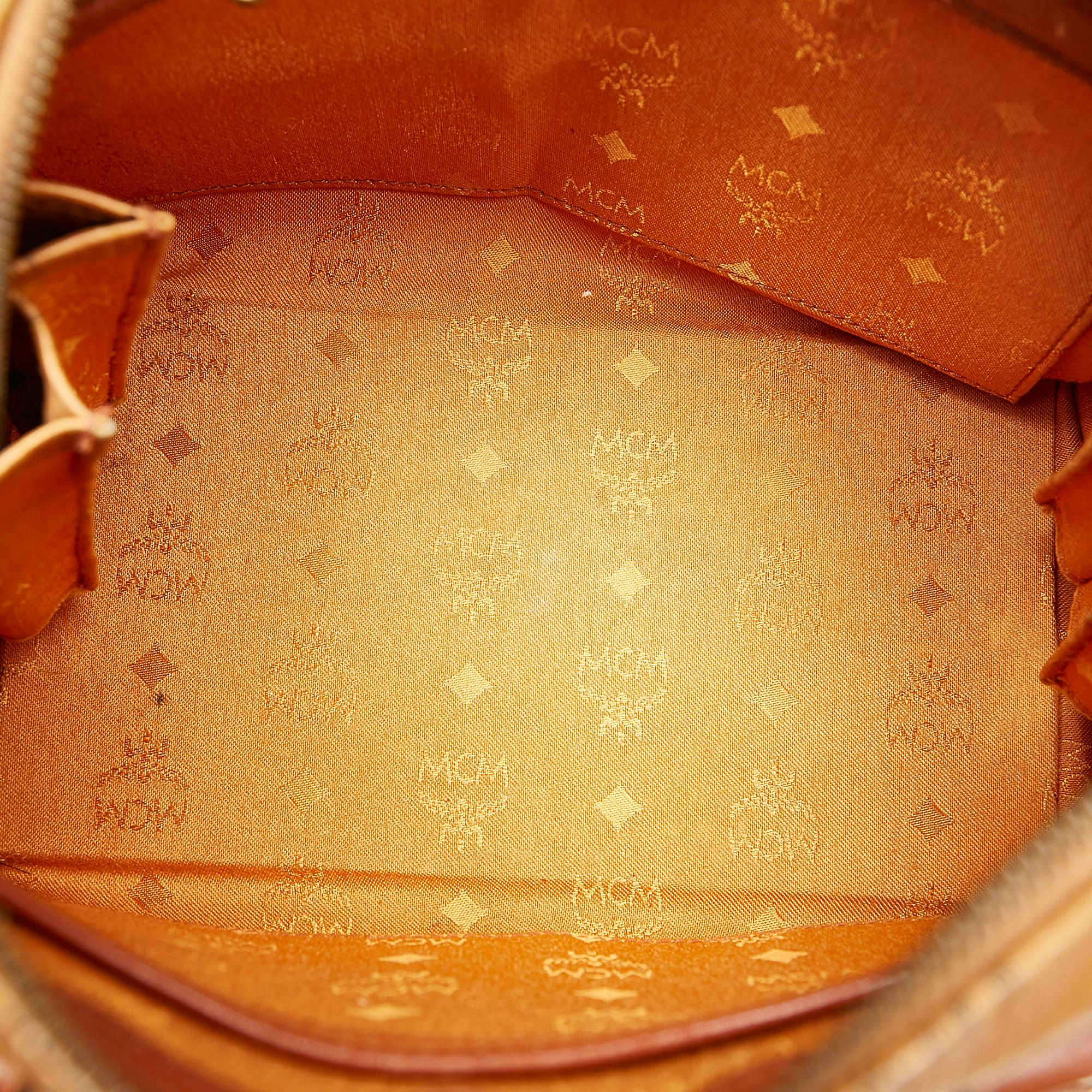 MCM Visetos Leather Satchel (SHG-27323)