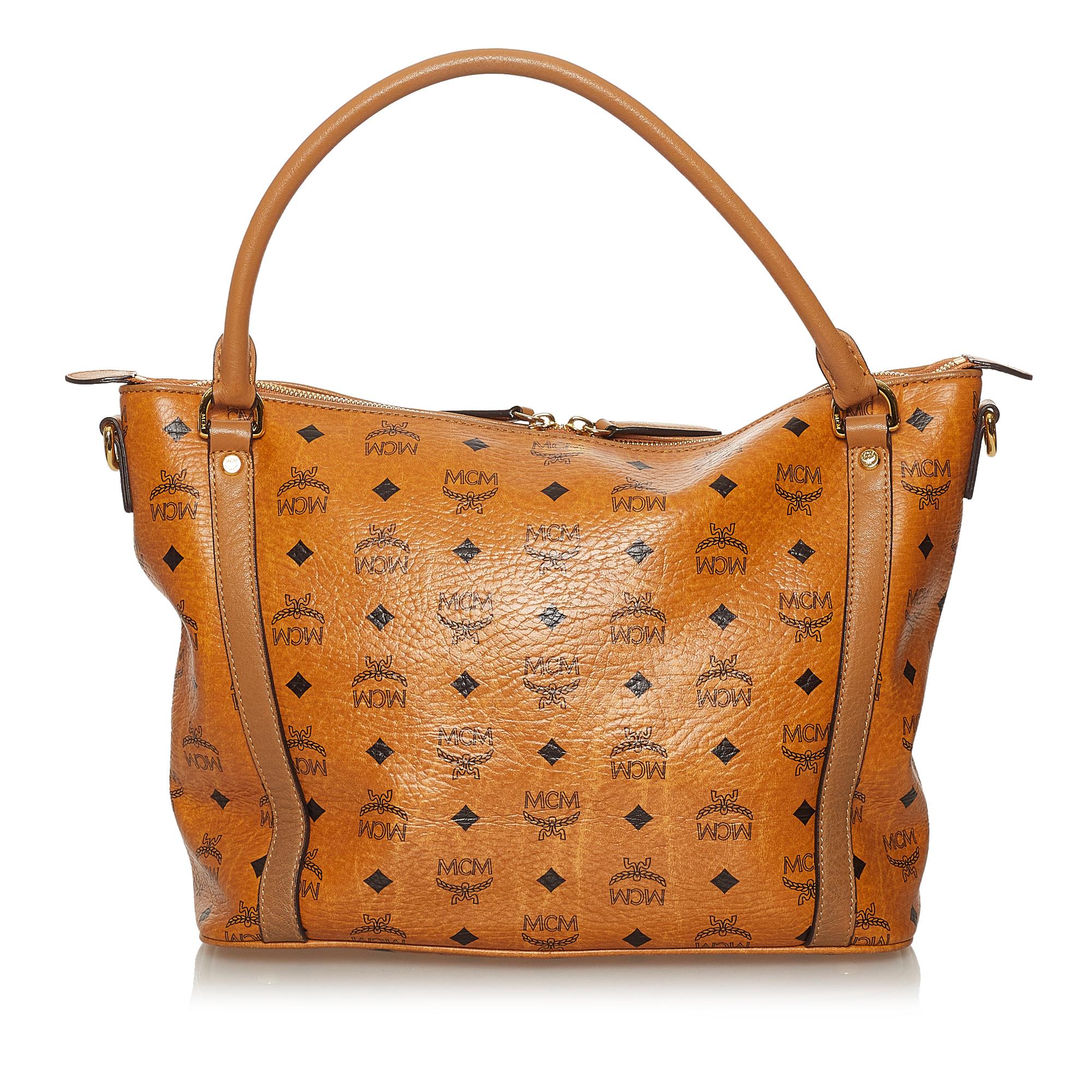 MCM Visetos Leather Satchel (SHG-28411)