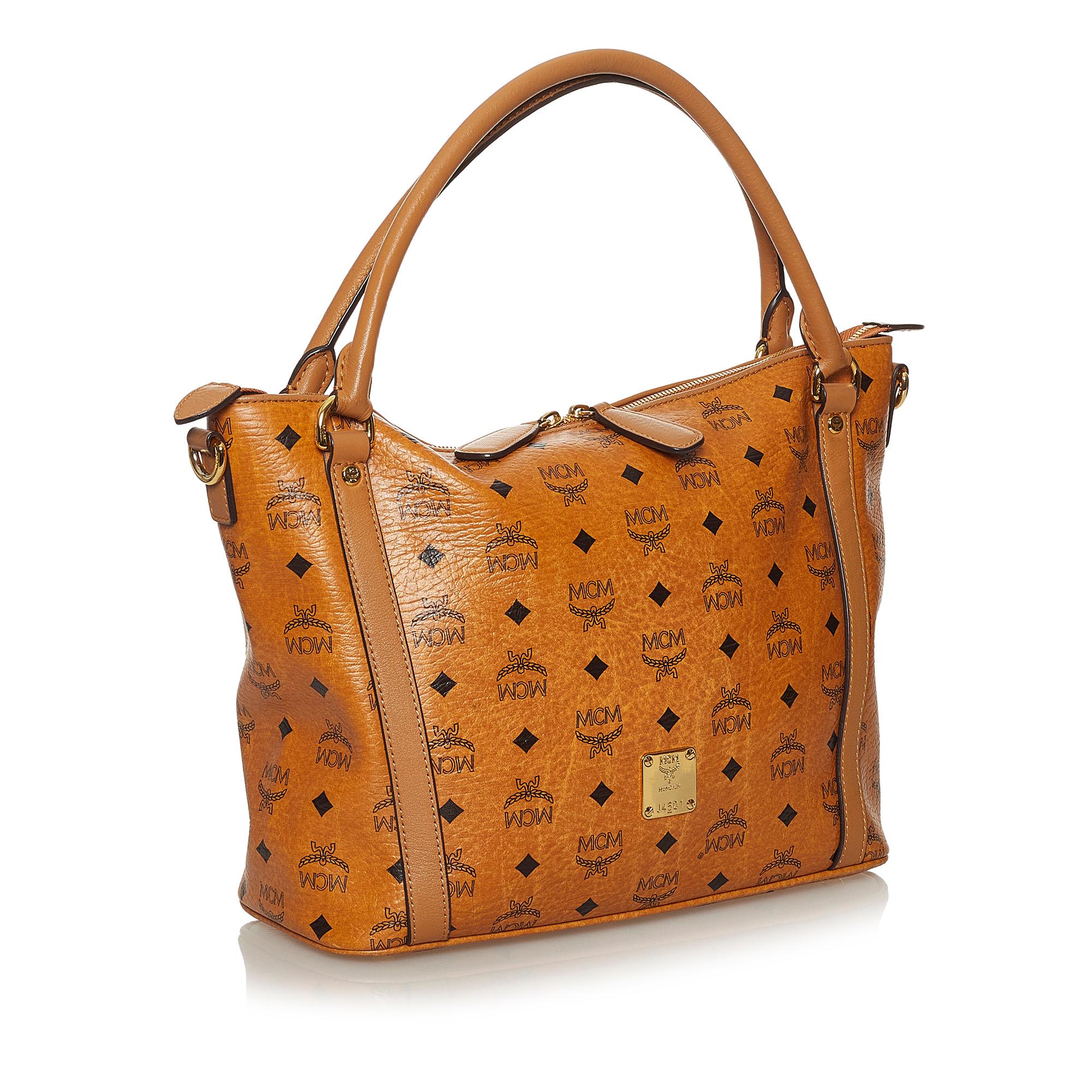MCM Visetos Leather Satchel (SHG-28411)