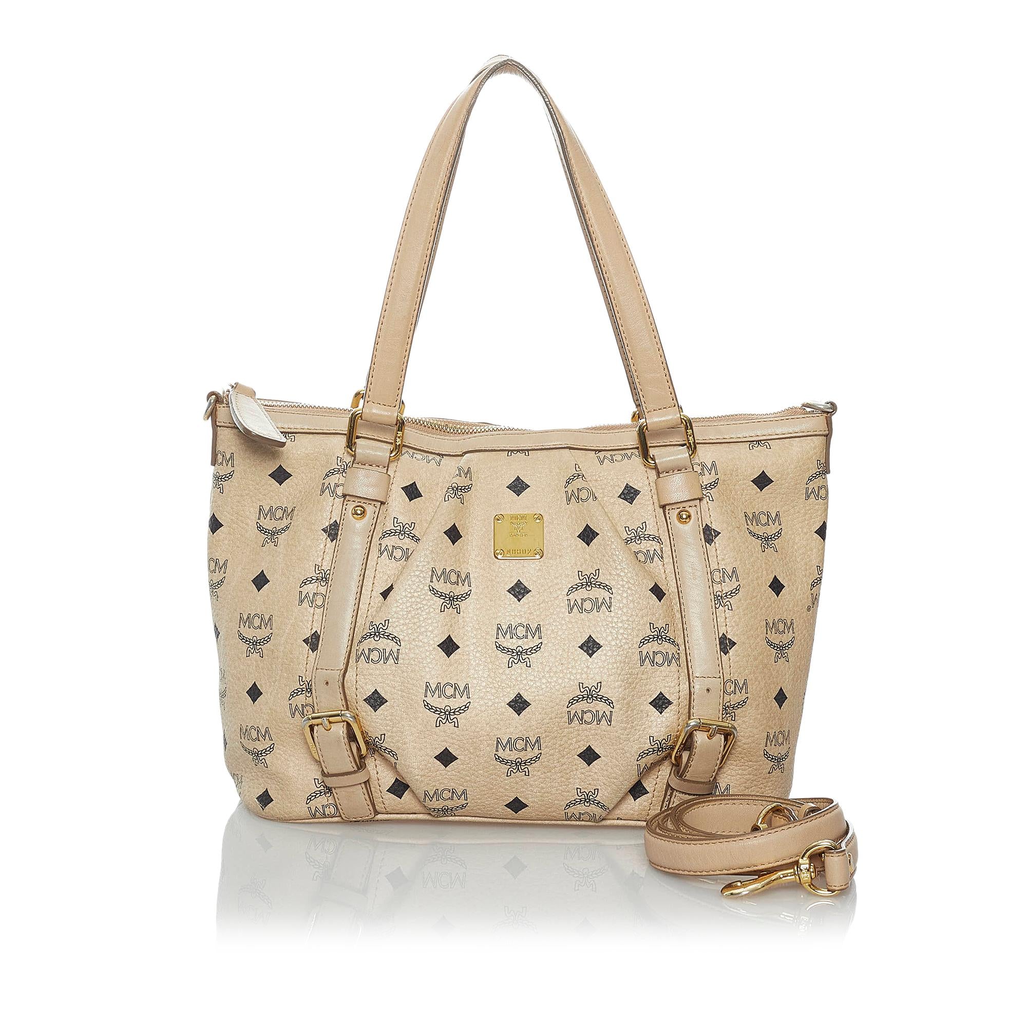 MCM Visetos Leather Satchel (SHG-30071)