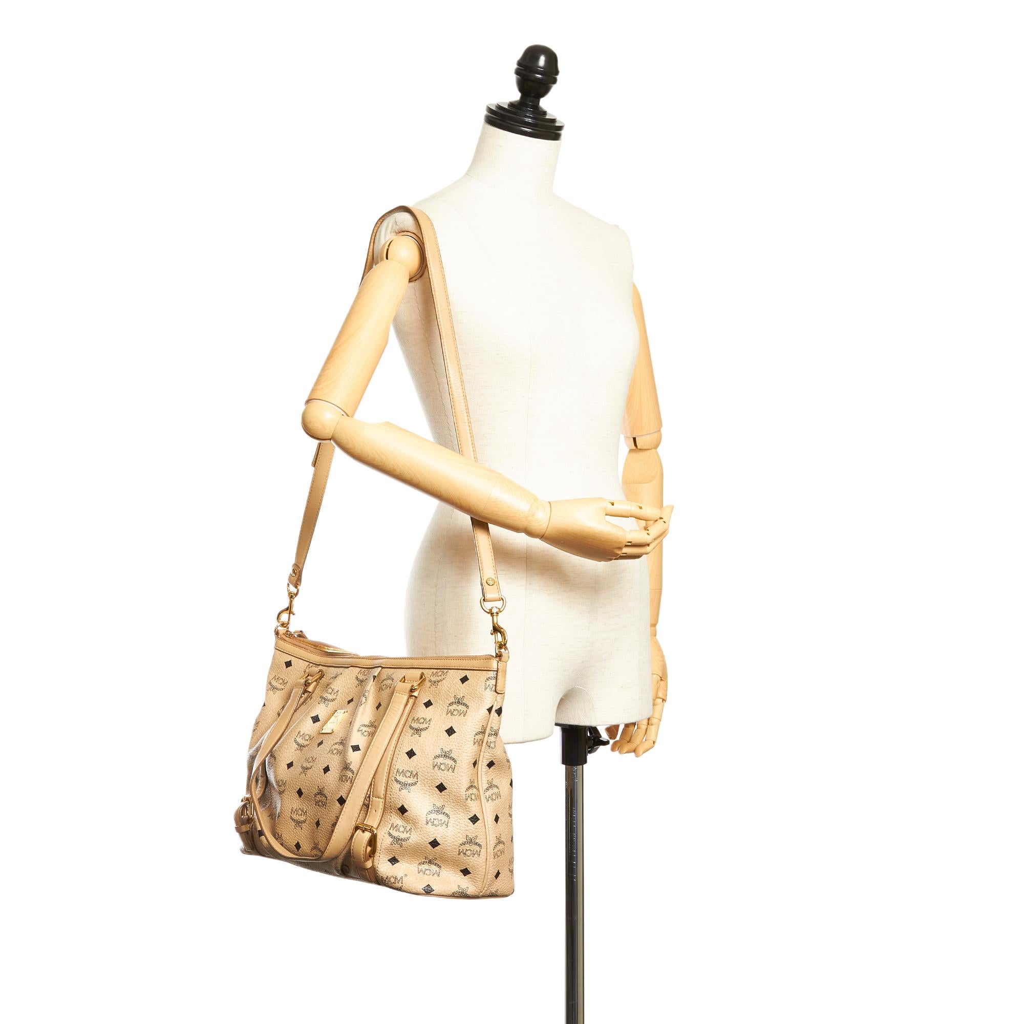 MCM Visetos Leather Satchel (SHG-30383)