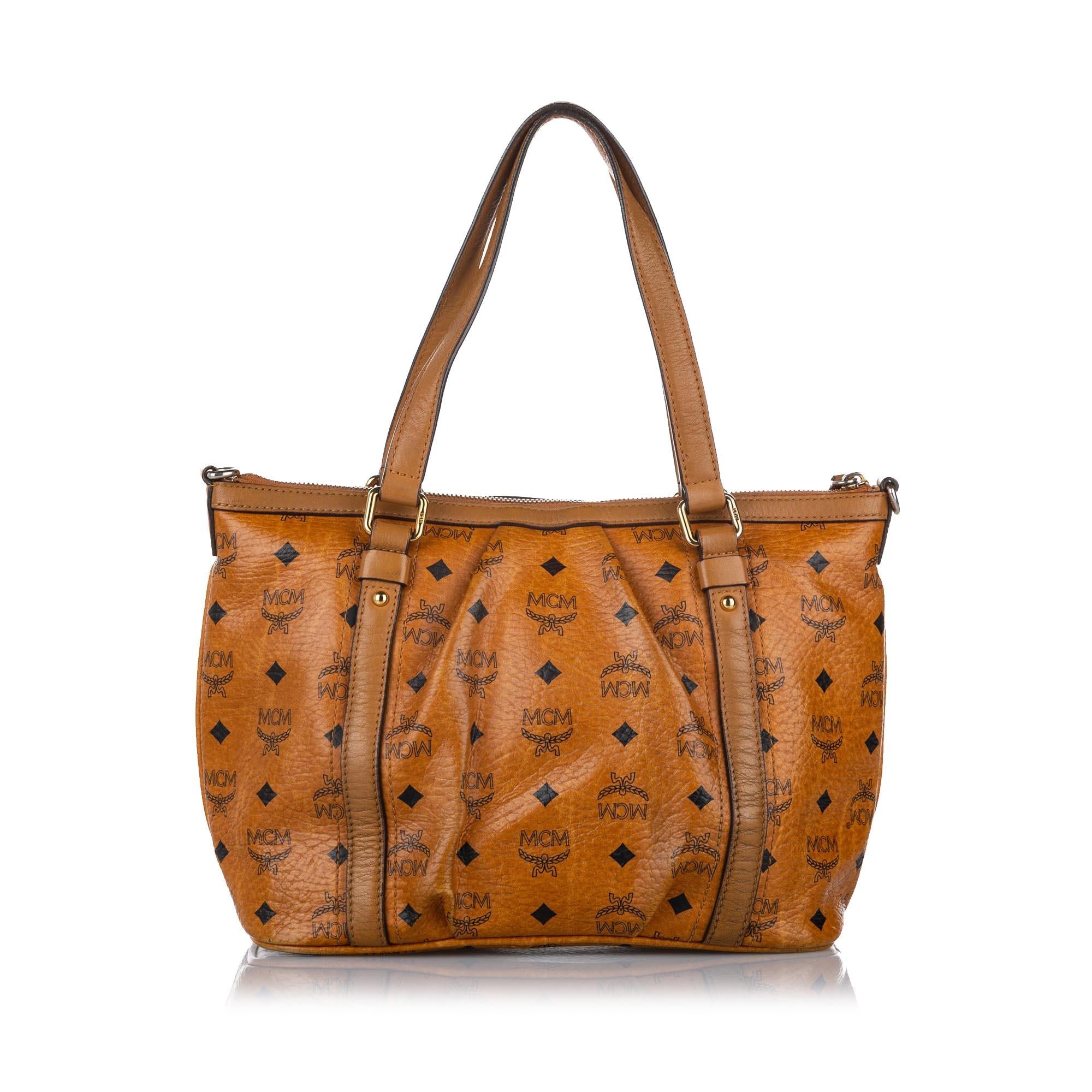 MCM Visetos Leather Satchel (SHG-32174)