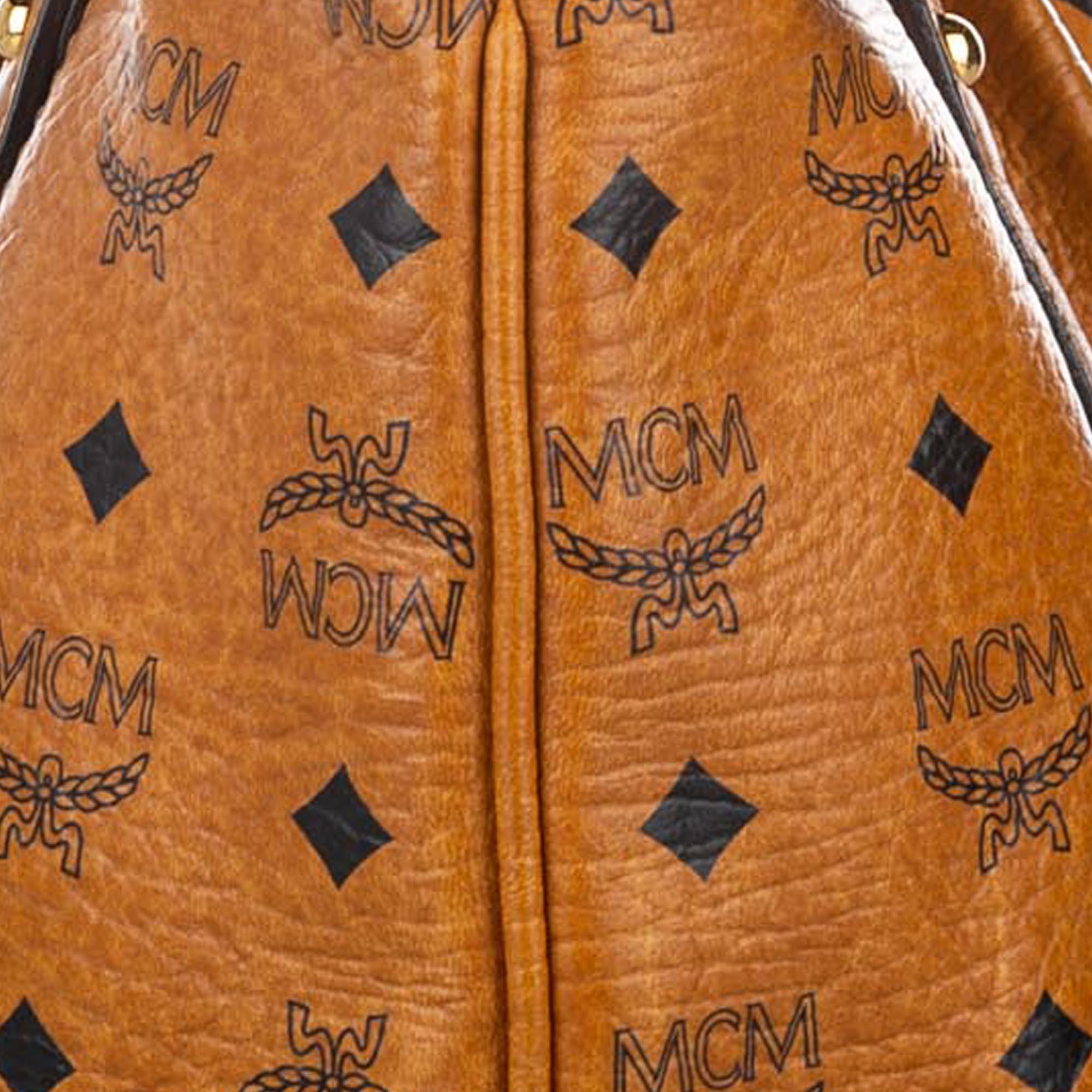 MCM Visetos Leather Satchel (SHG-32174)