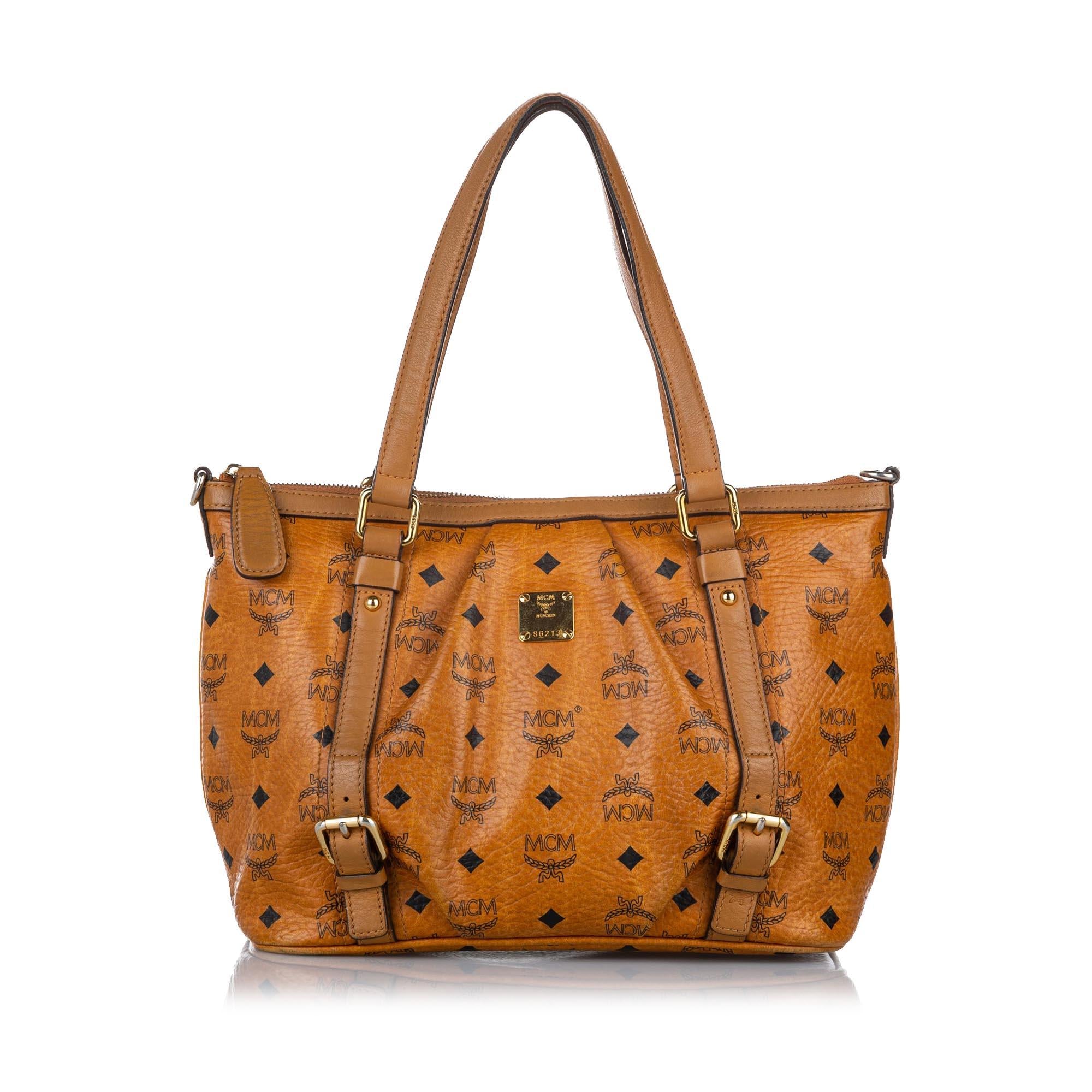 MCM Visetos Leather Satchel (SHG-32174)