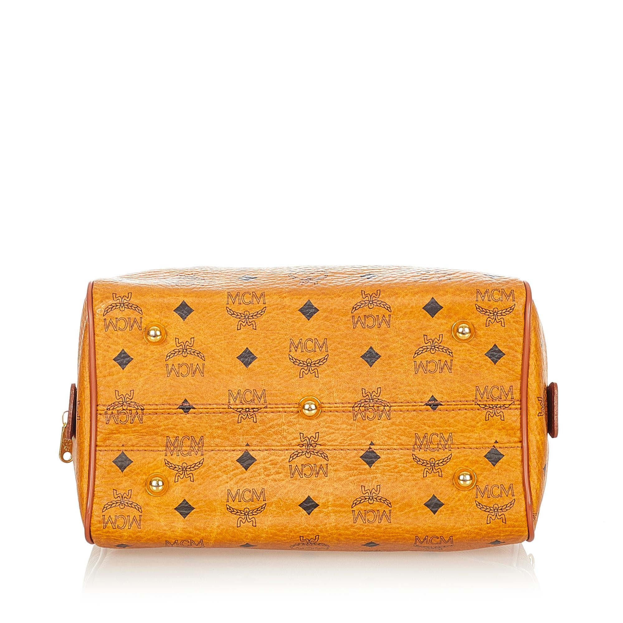 MCM Visetos Leather Satchel (SHG-32447)