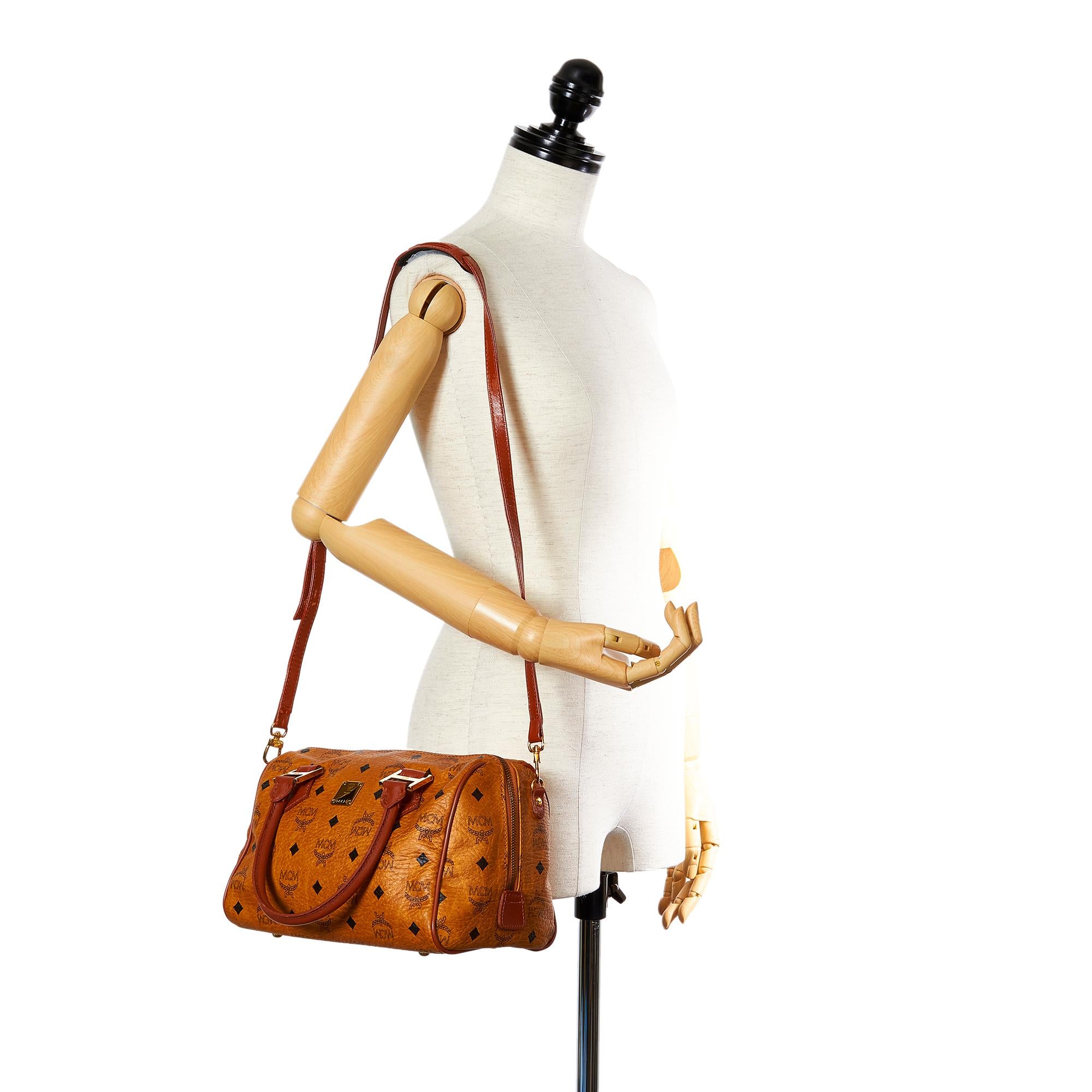 MCM Visetos Leather Satchel (SHG-32447)