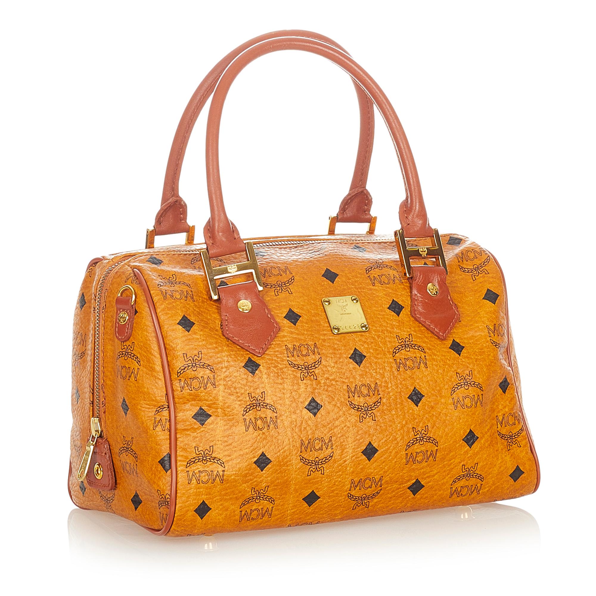 MCM Visetos Leather Satchel (SHG-32447)