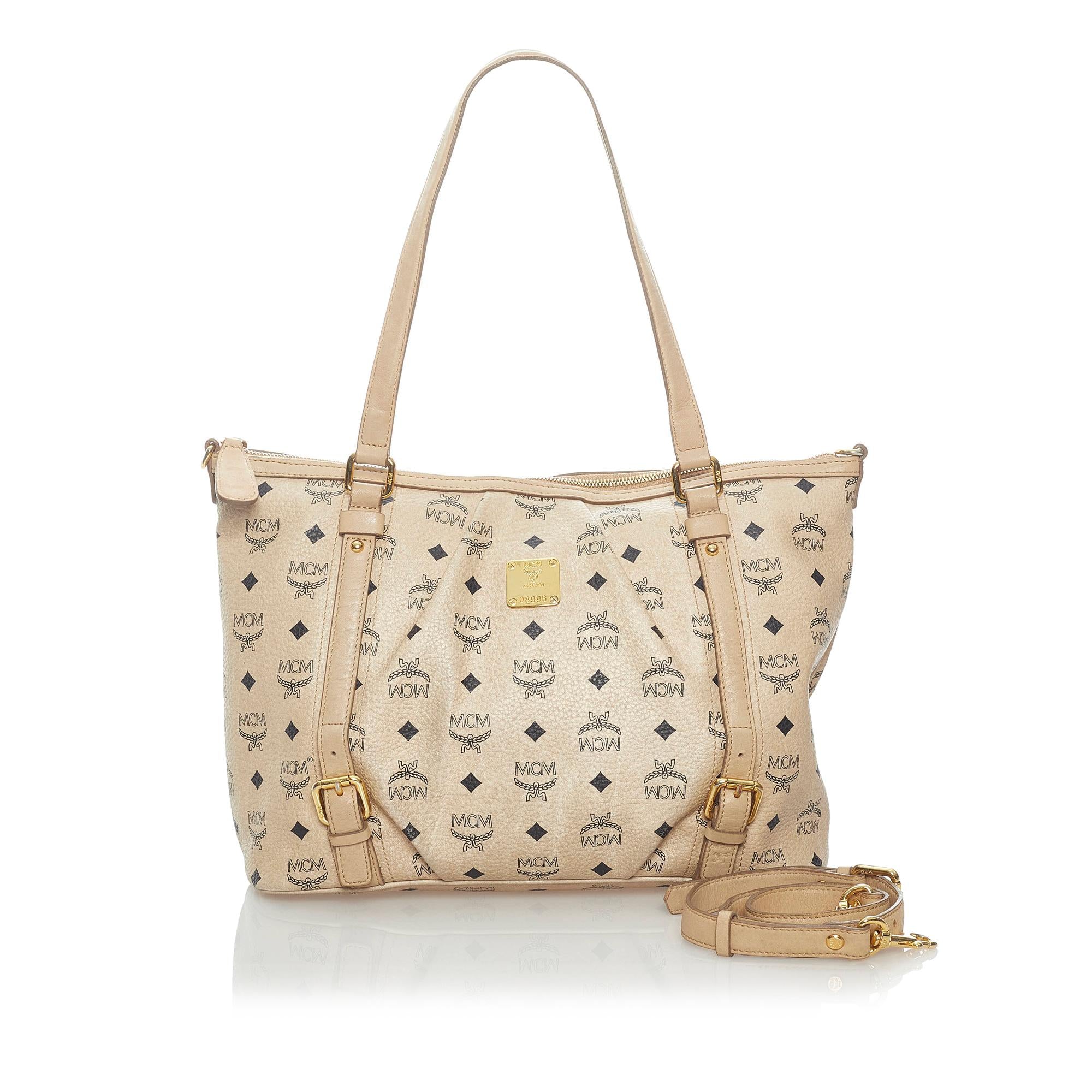 MCM Visetos Leather Satchel (SHG-34646)