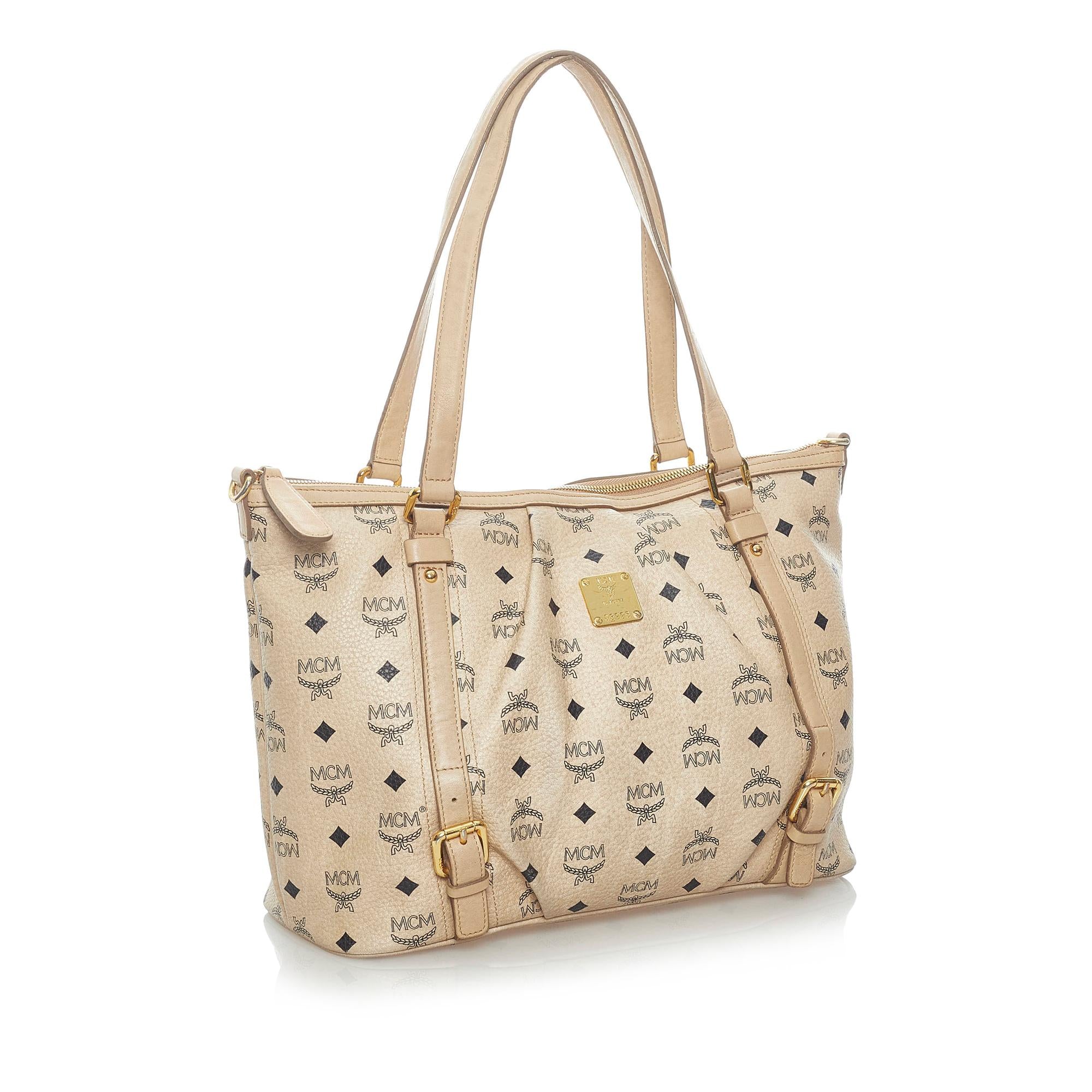 MCM Visetos Leather Satchel (SHG-34646)