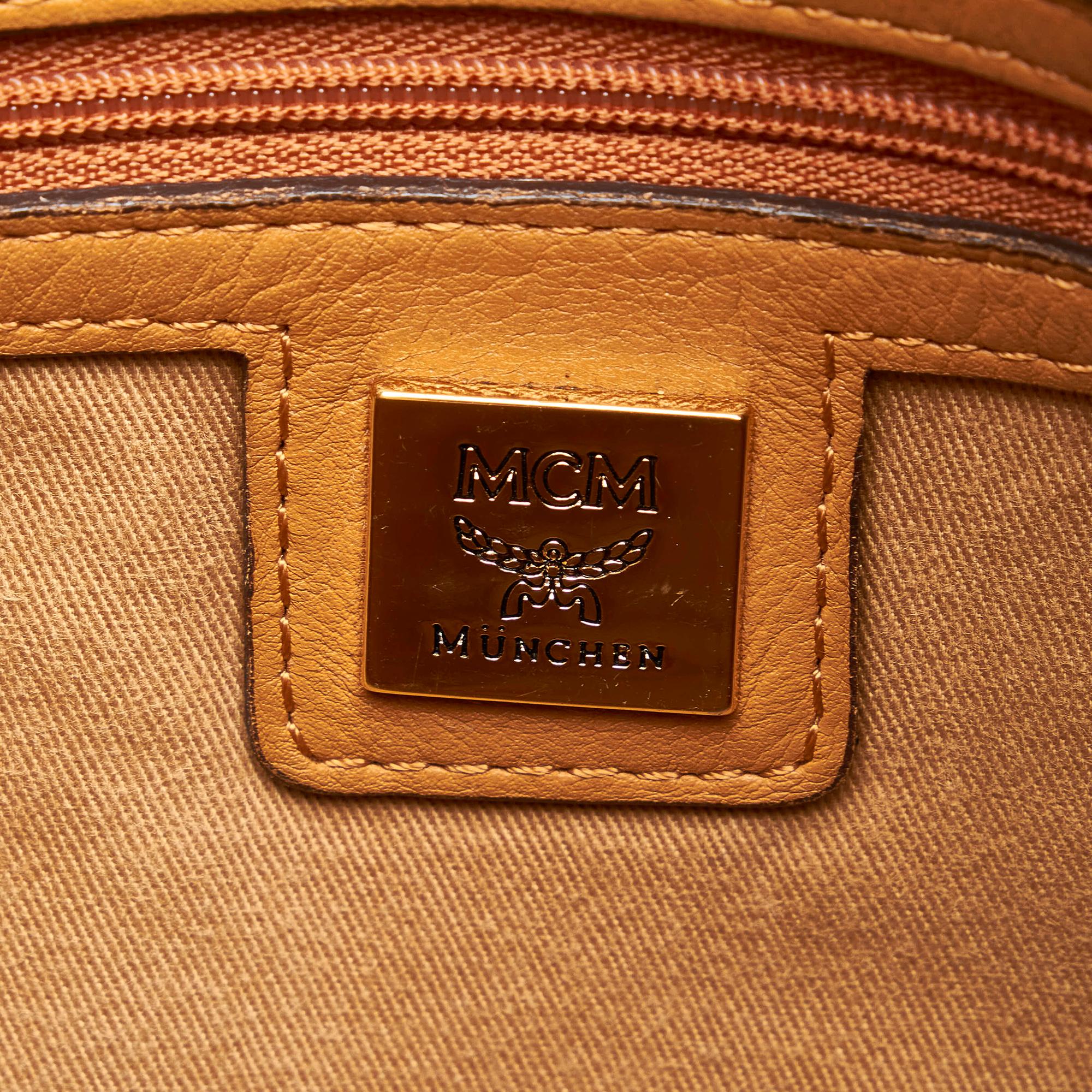 MCM Visetos Leather Satchel (SHG-37485)