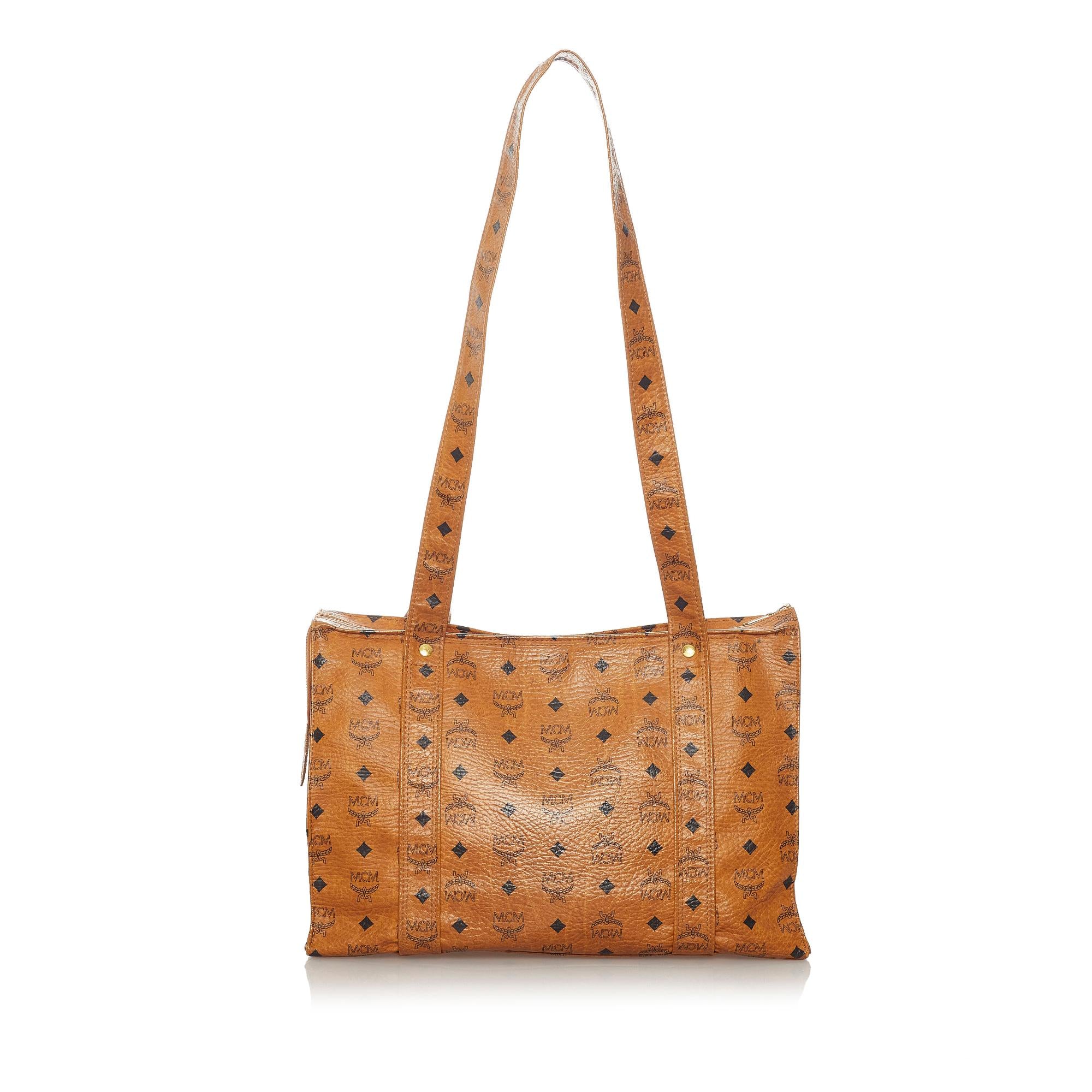 MCM Visetos Leather Shoulder Bag (SHG-28376)