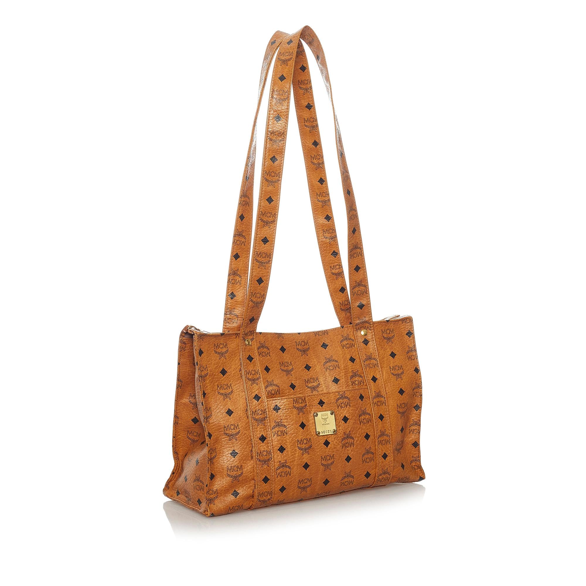 MCM Visetos Leather Shoulder Bag (SHG-28376)