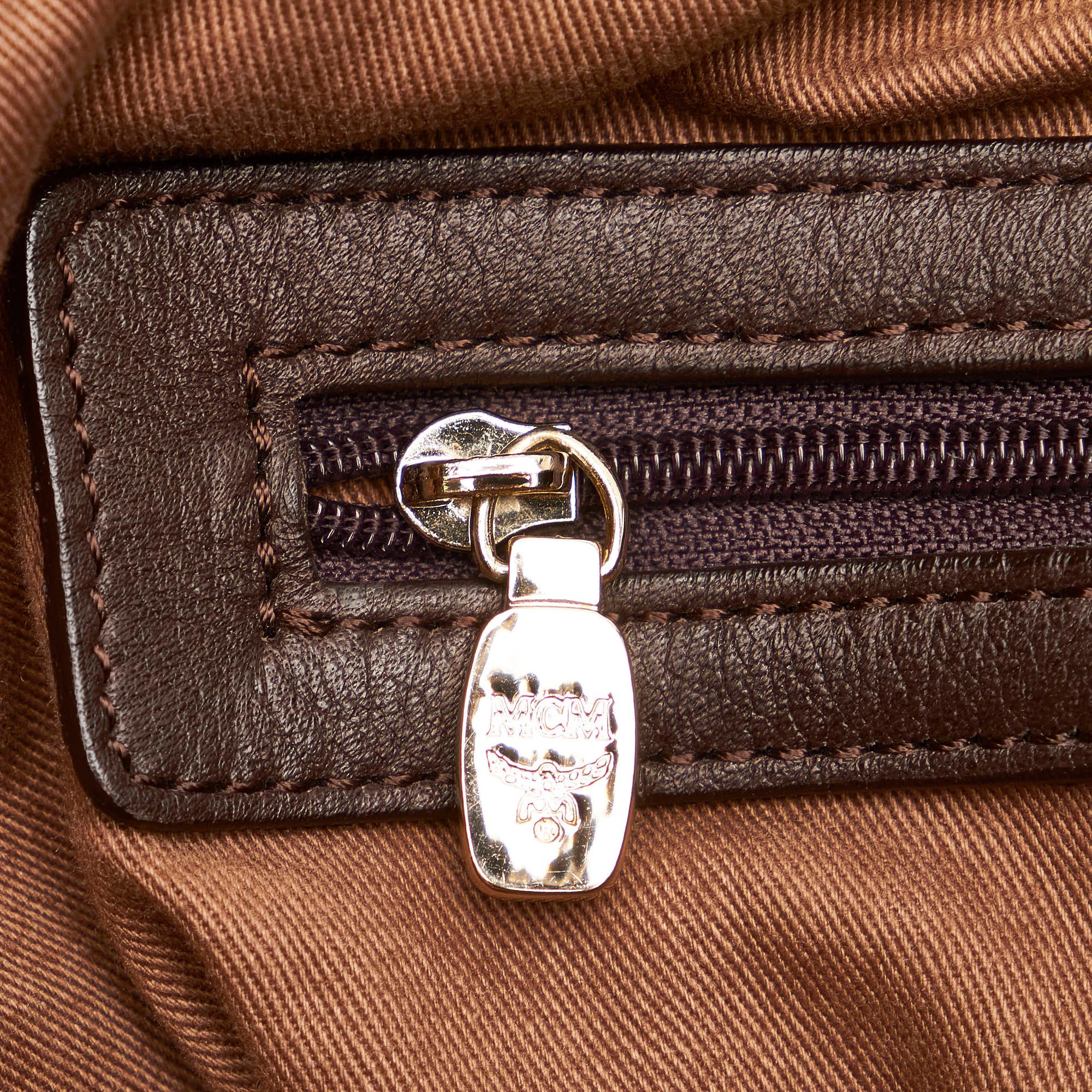 MCM Visetos Leather Shoulder Bag (SHG-32737)