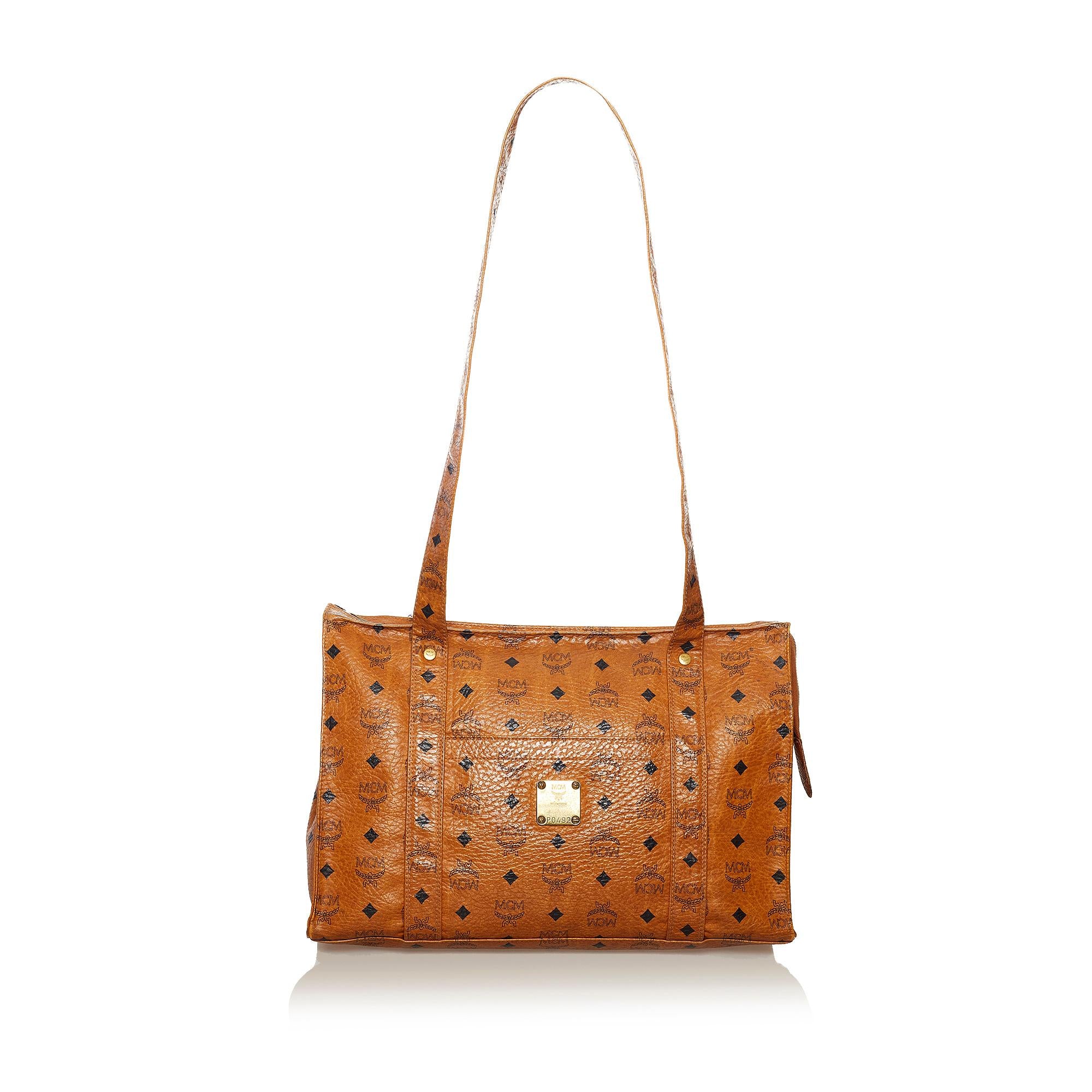 MCM Visetos Leather Tote Bag (SHG-32287)