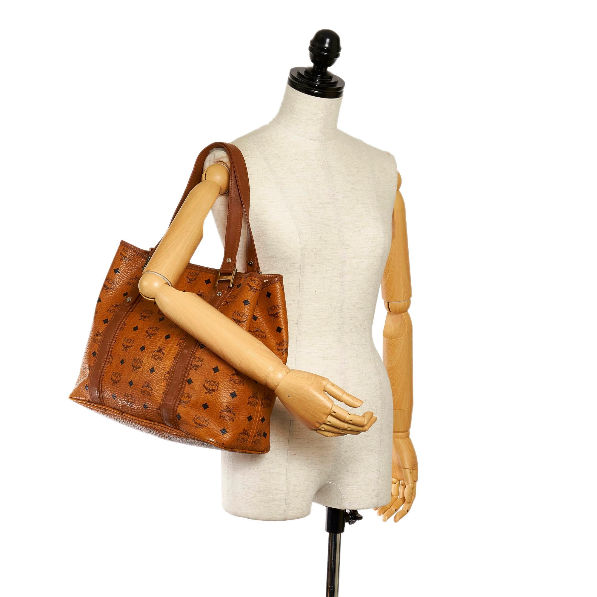 MCM Visetos Leather Tote Bag (SHG-32836)