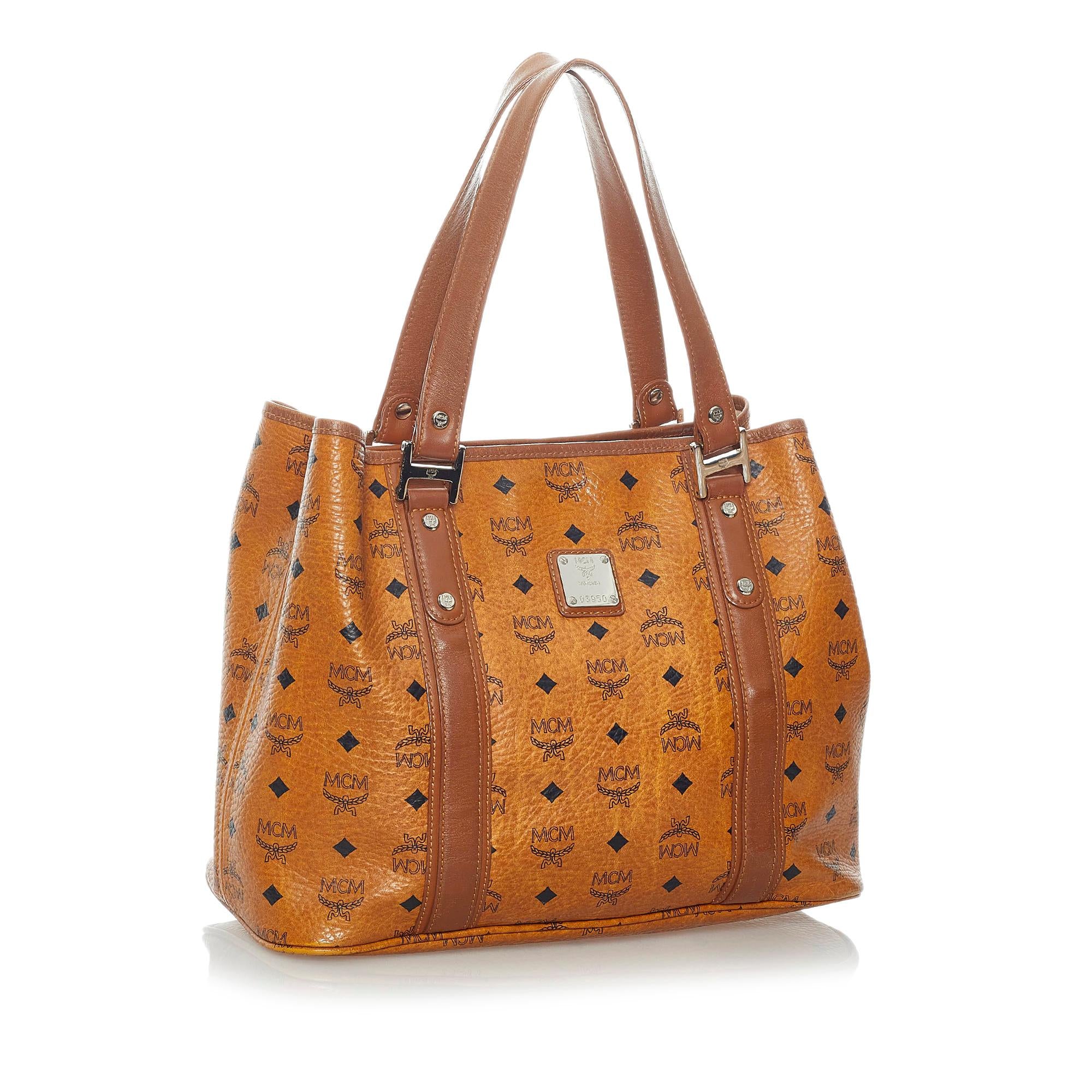 MCM Visetos Leather Tote Bag (SHG-32836)