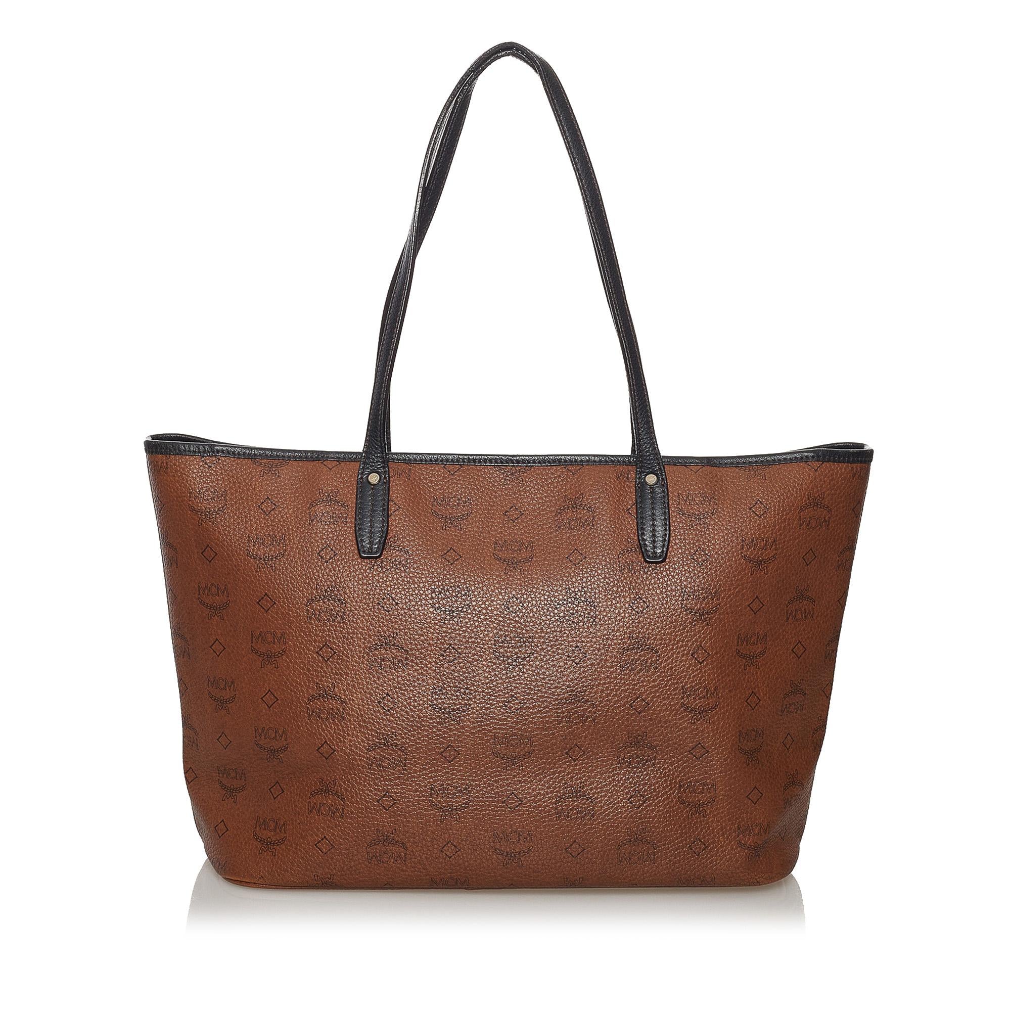 MCM Visetos Leather Tote Bag (SHG-33273)