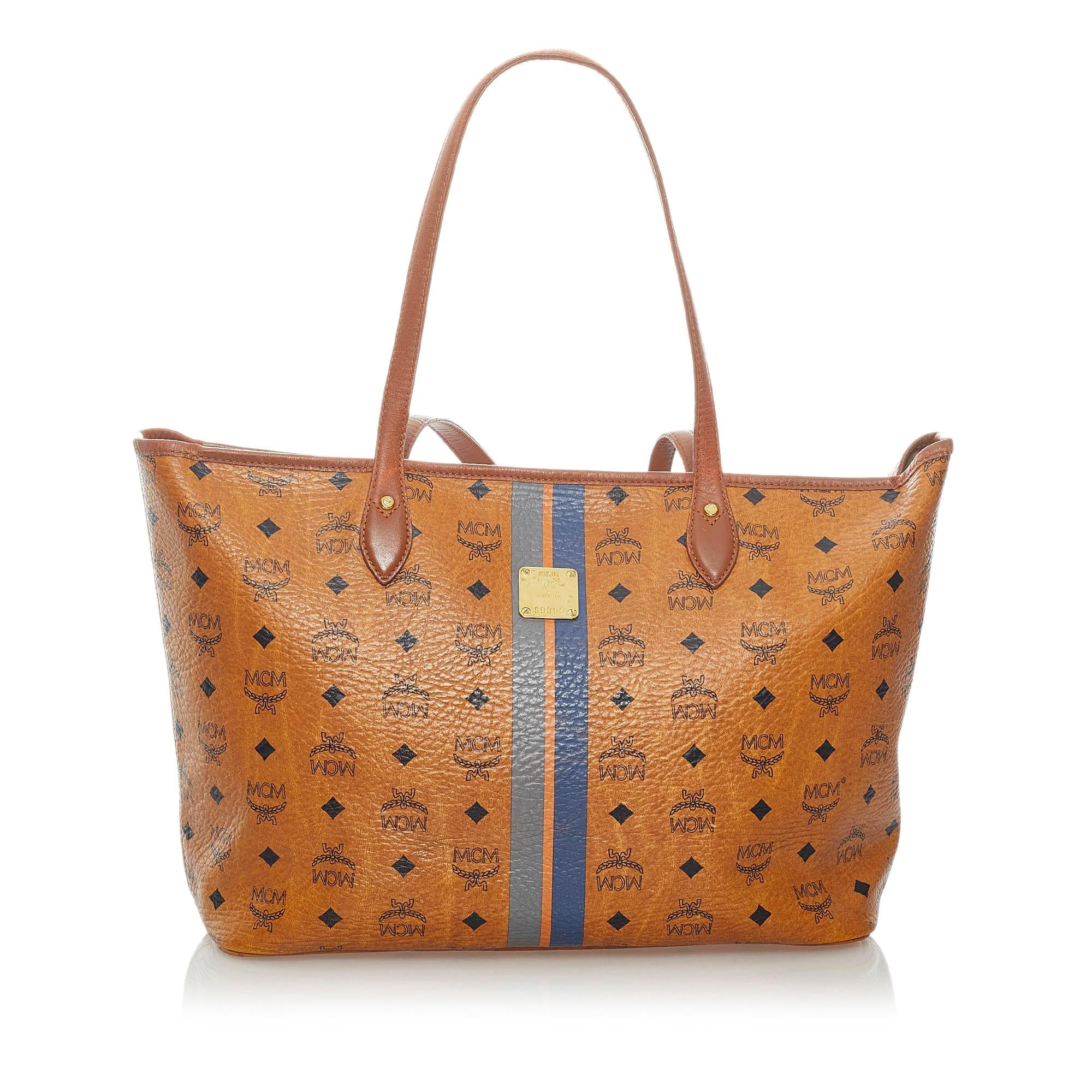 MCM Visetos Leather Tote Bag (SHG-33326)
