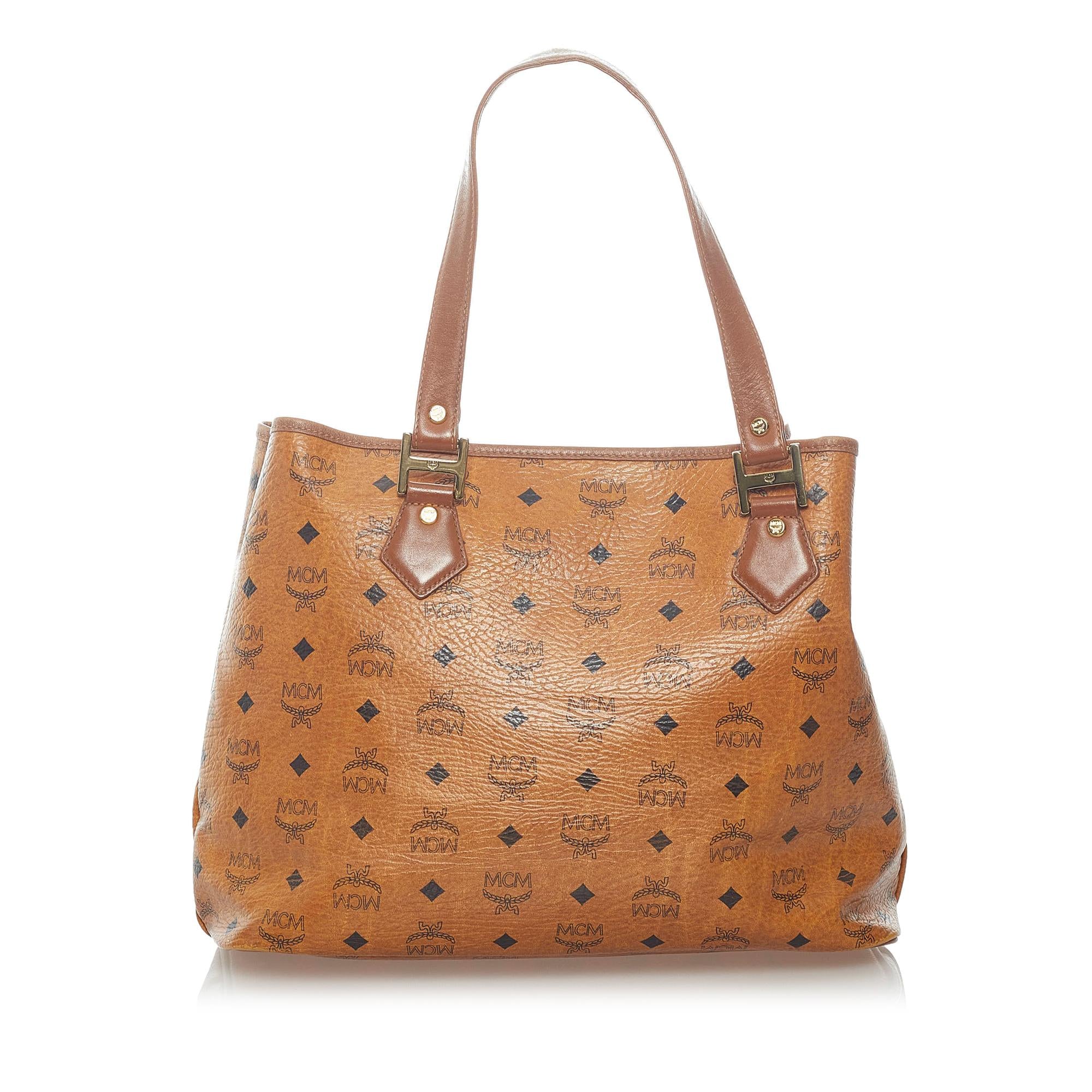 MCM Visetos Leather Tote Bag (SHG-33351)