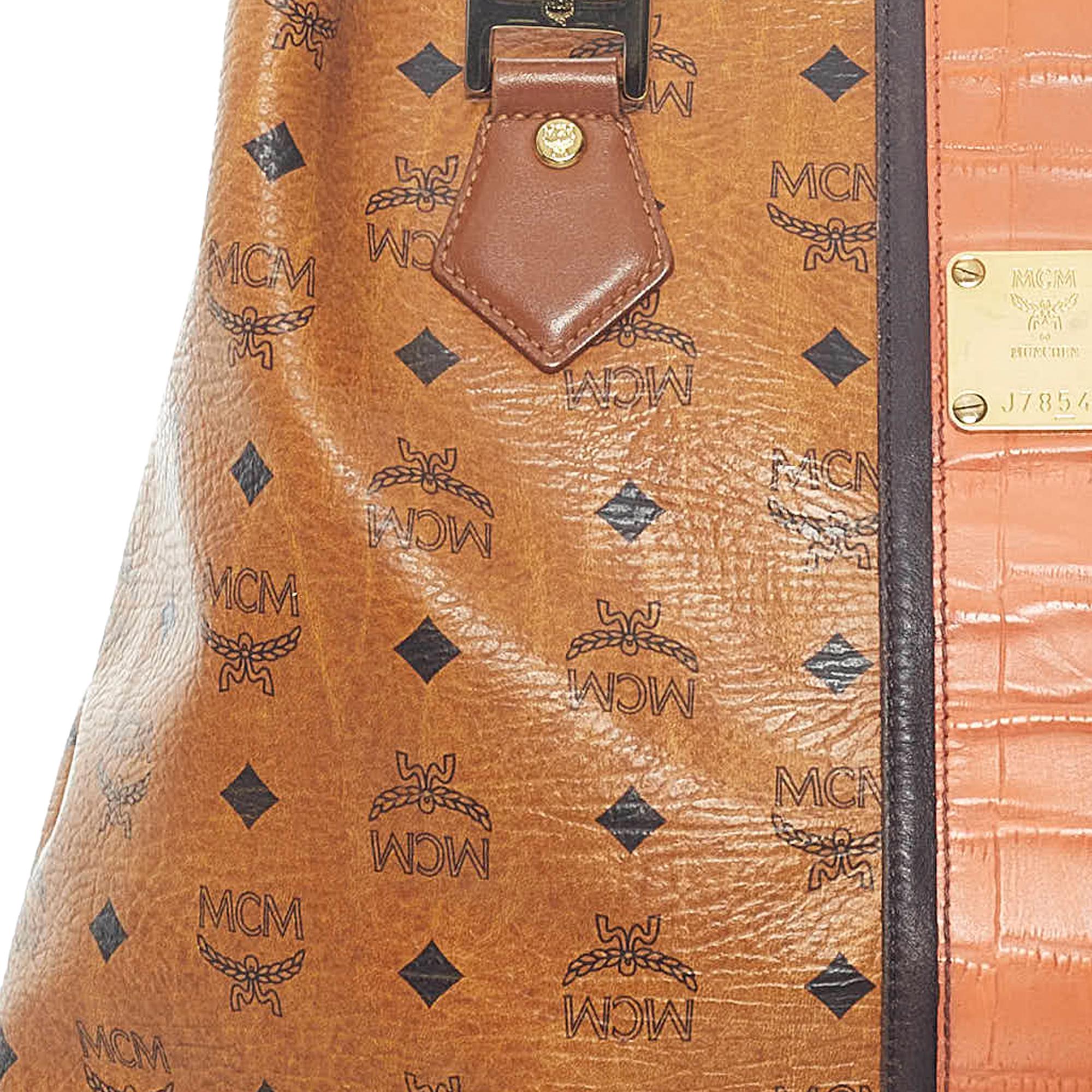 MCM Visetos Leather Tote Bag (SHG-33351)