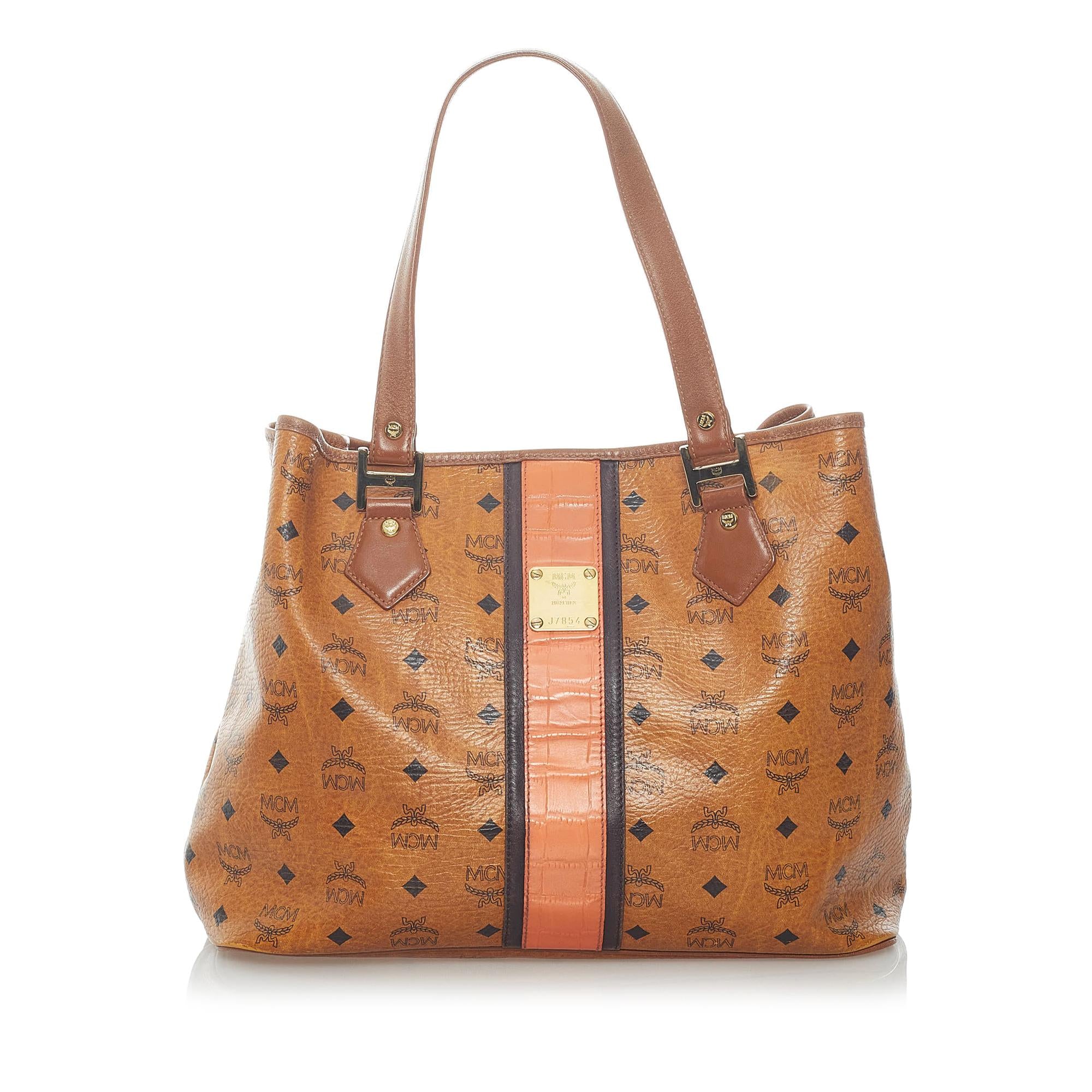 MCM Visetos Leather Tote Bag (SHG-33351)