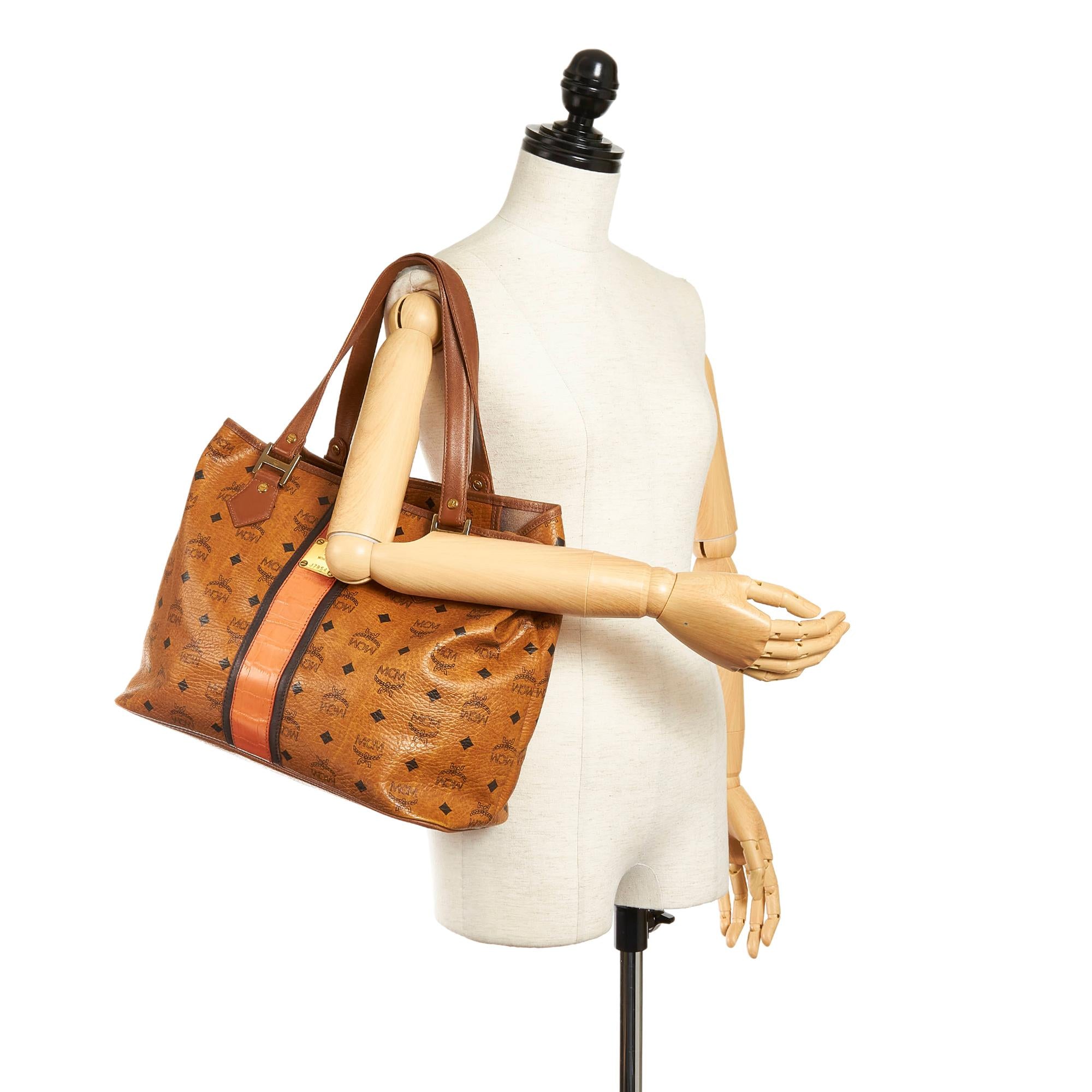 MCM Visetos Leather Tote Bag (SHG-33351)