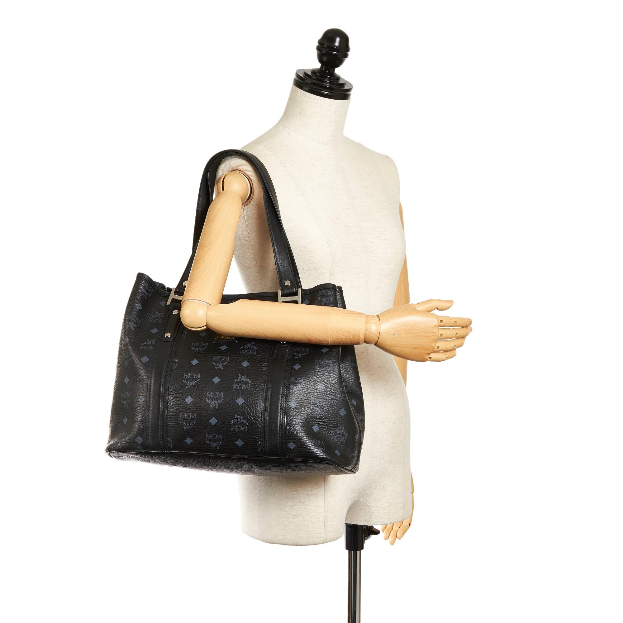 MCM Visetos Leather Tote Bag (SHG-33353)