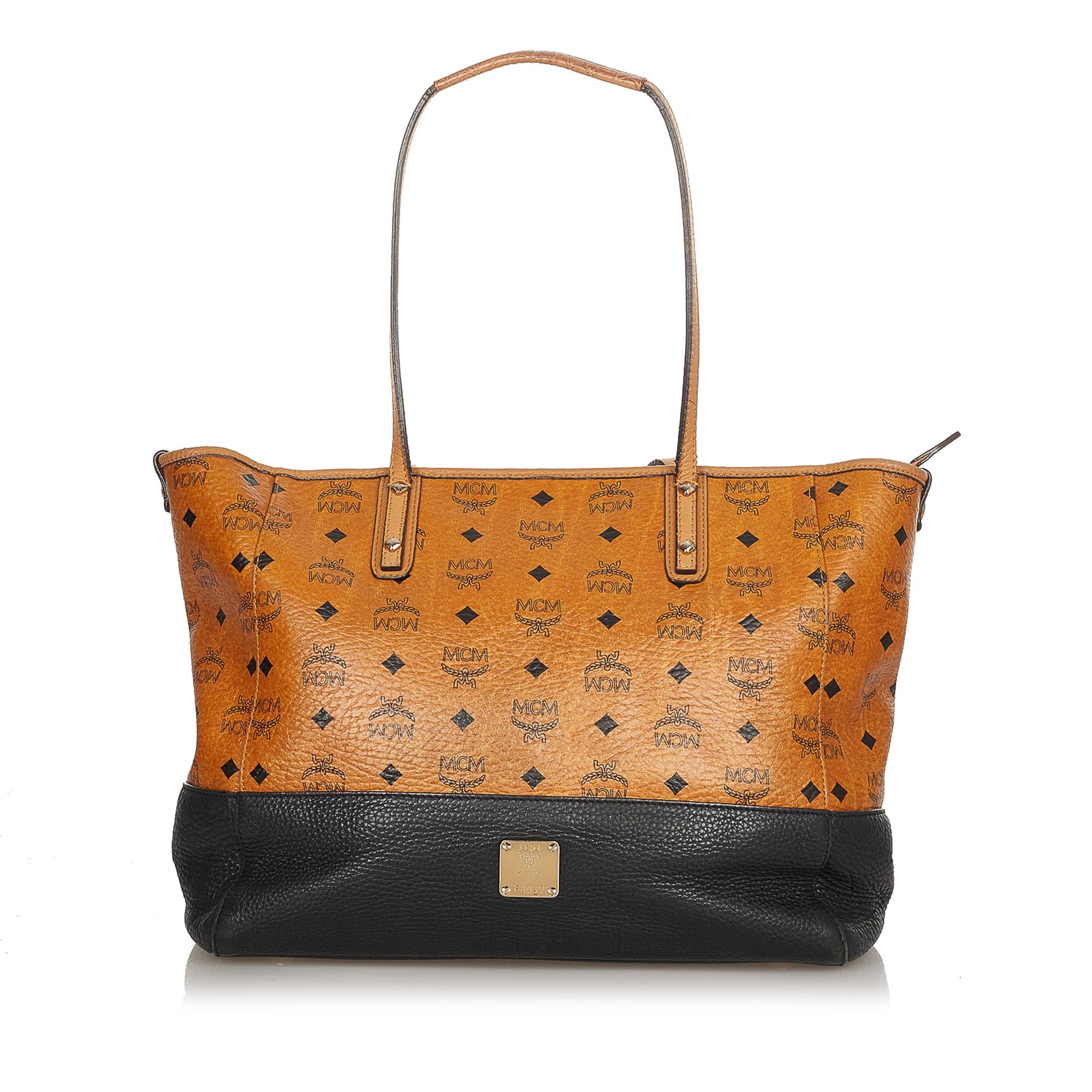 MCM Visetos Leather Tote Bag (SHG-36420)