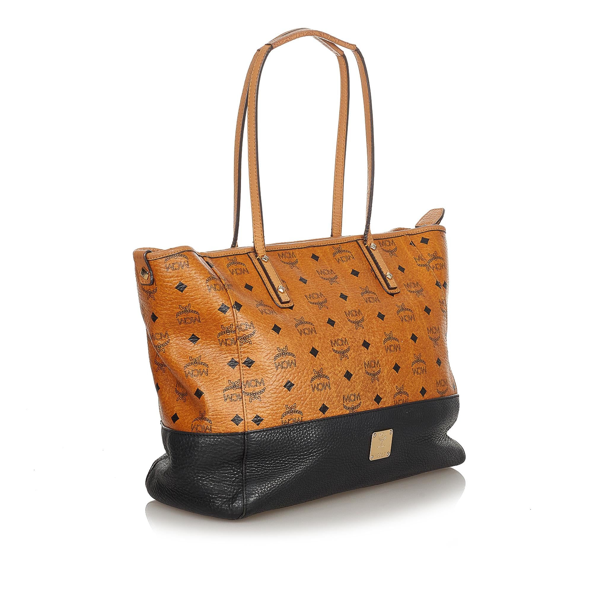 MCM Visetos Leather Tote Bag (SHG-36420)