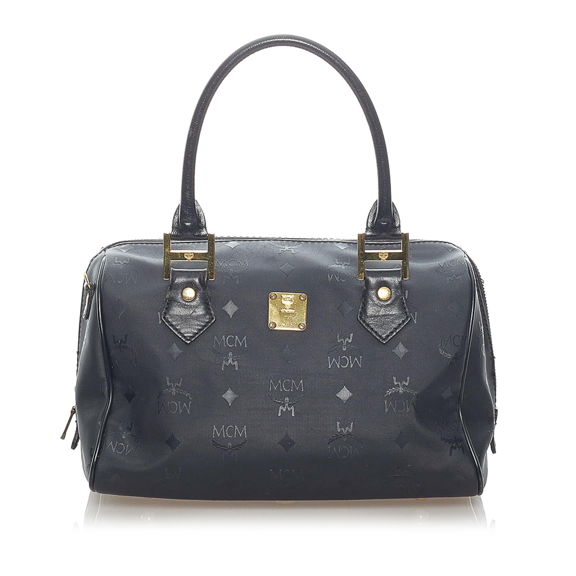 MCM Visetos Nylon Boston Bag (SHG-32231)