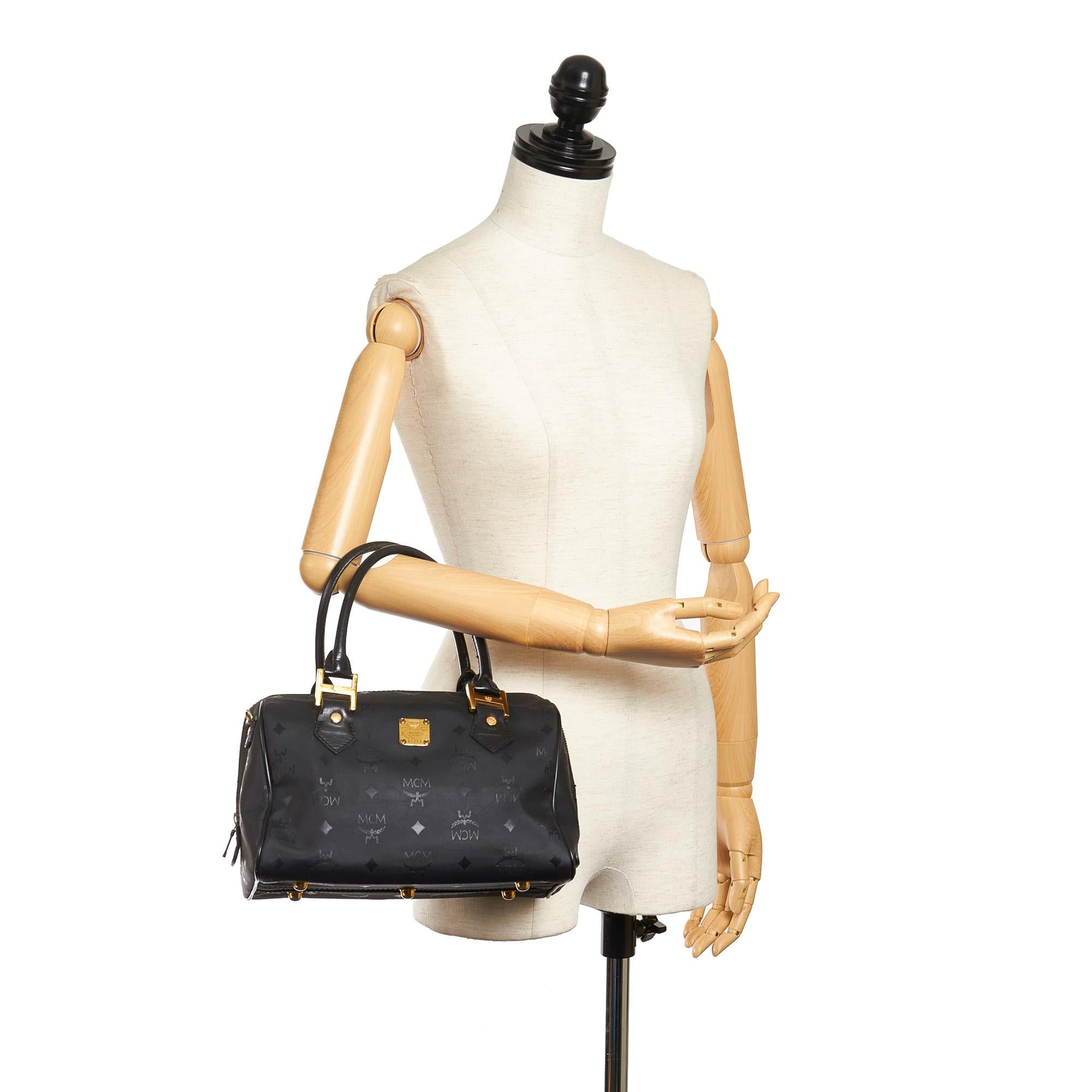 MCM Visetos Nylon Boston Bag (SHG-32231)