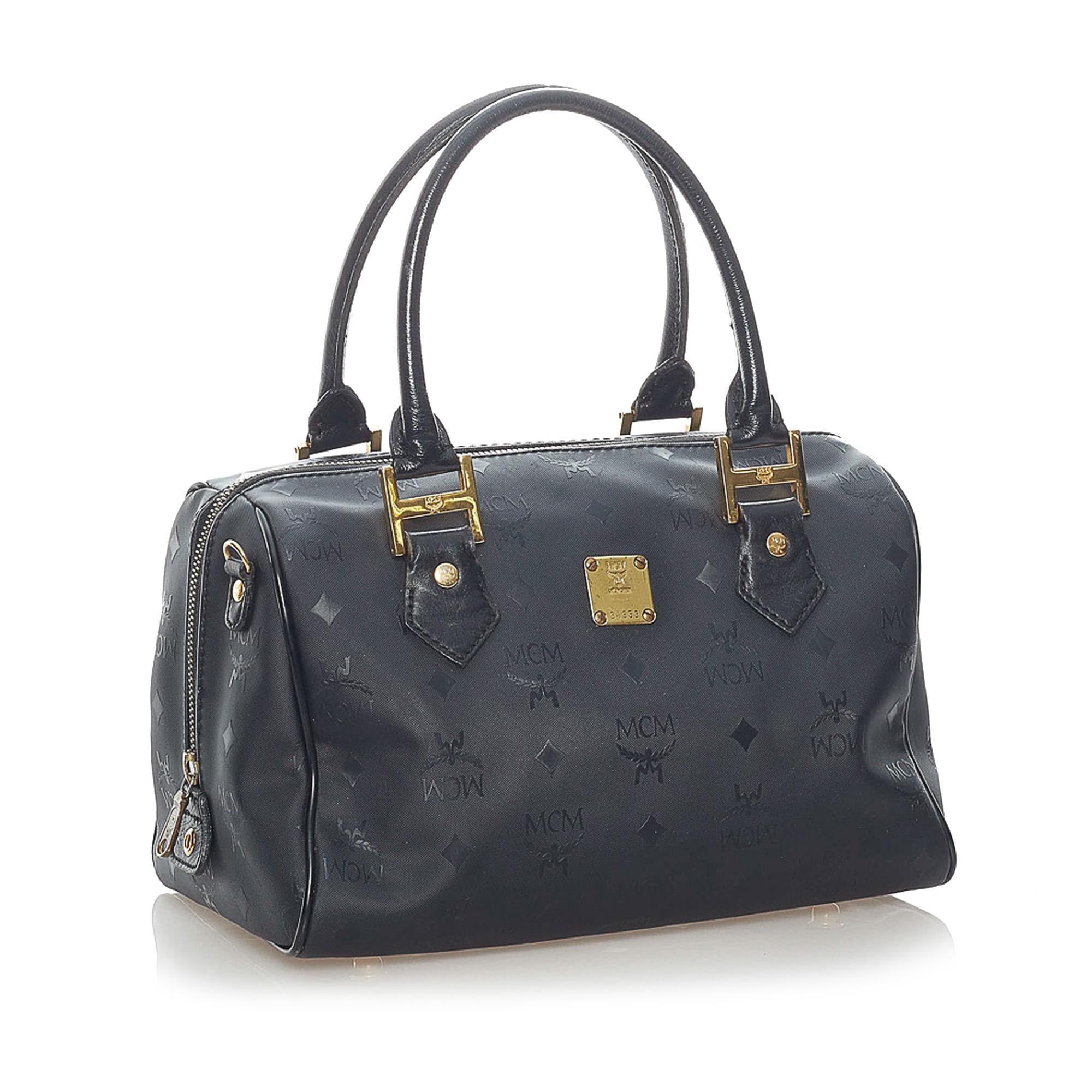 MCM Visetos Nylon Boston Bag (SHG-32231)