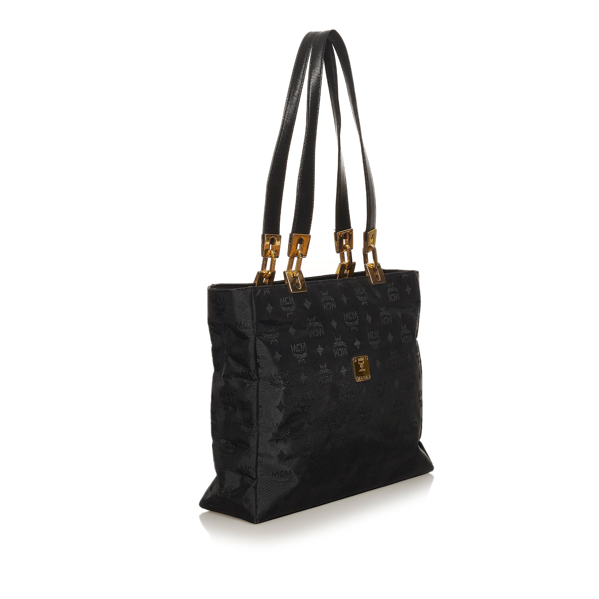 MCM Visetos Nylon Chain Tote Bag (SHG-29114)