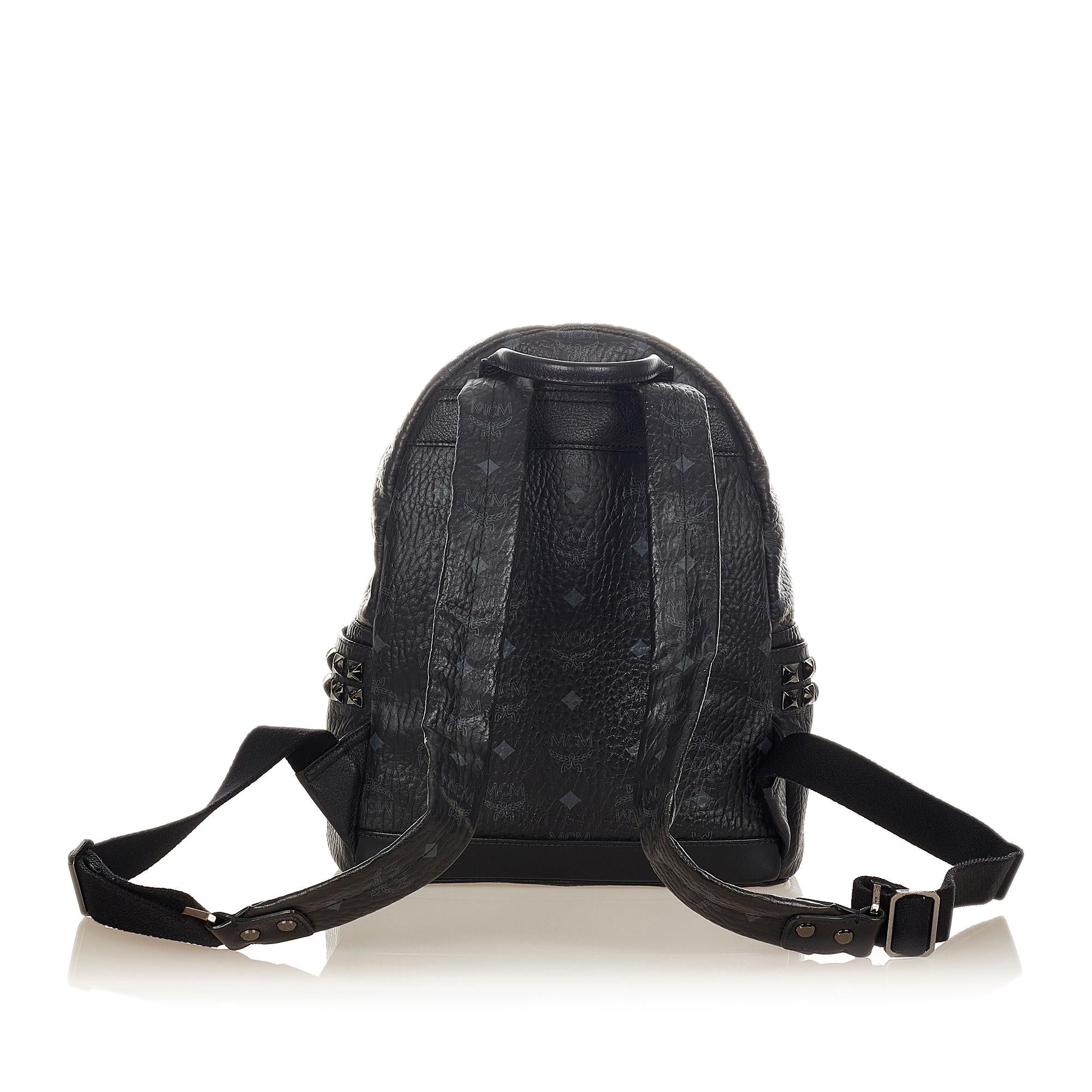 MCM Visetos Stark Leather Backpack (SHG-26273)