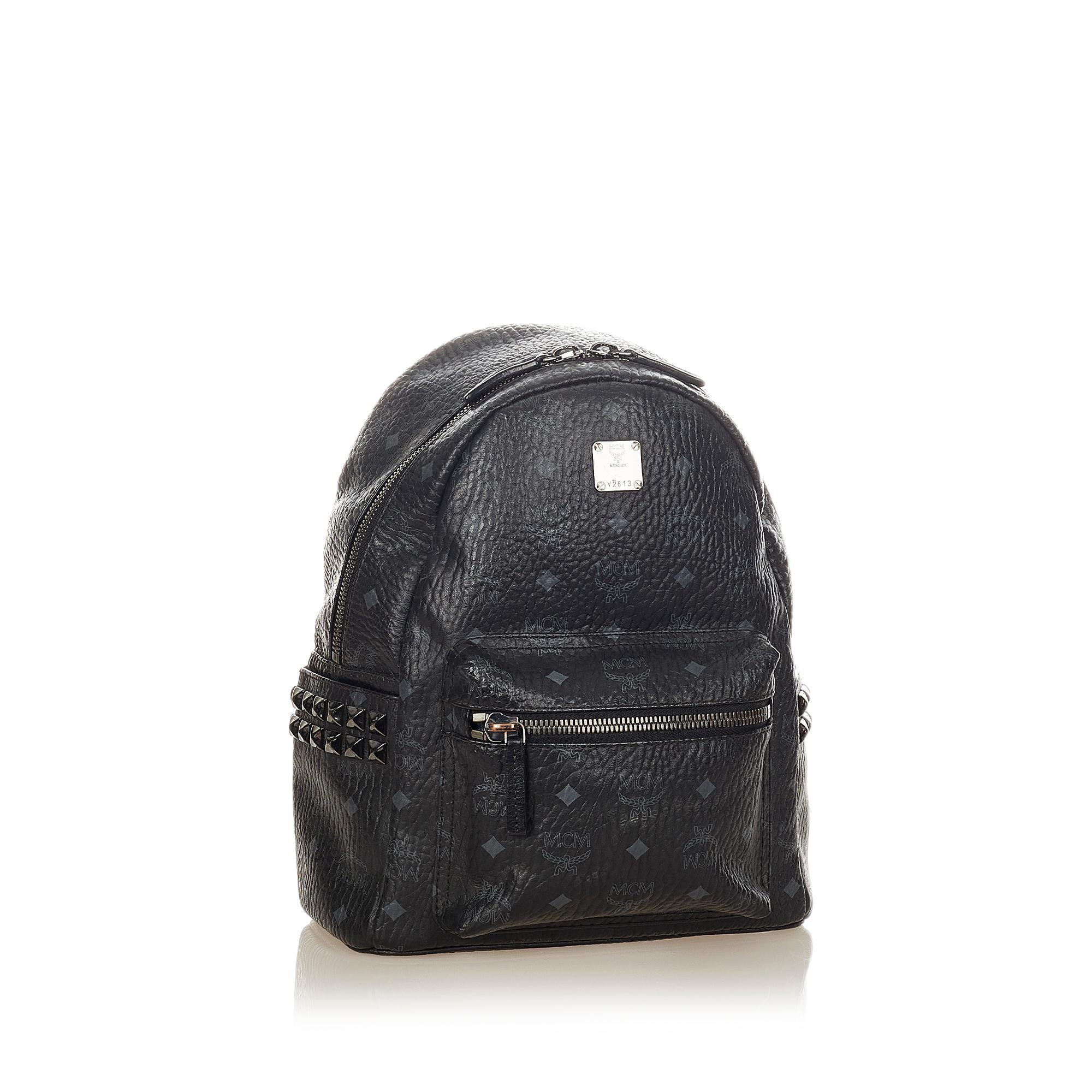 MCM Visetos Stark Leather Backpack (SHG-26273)