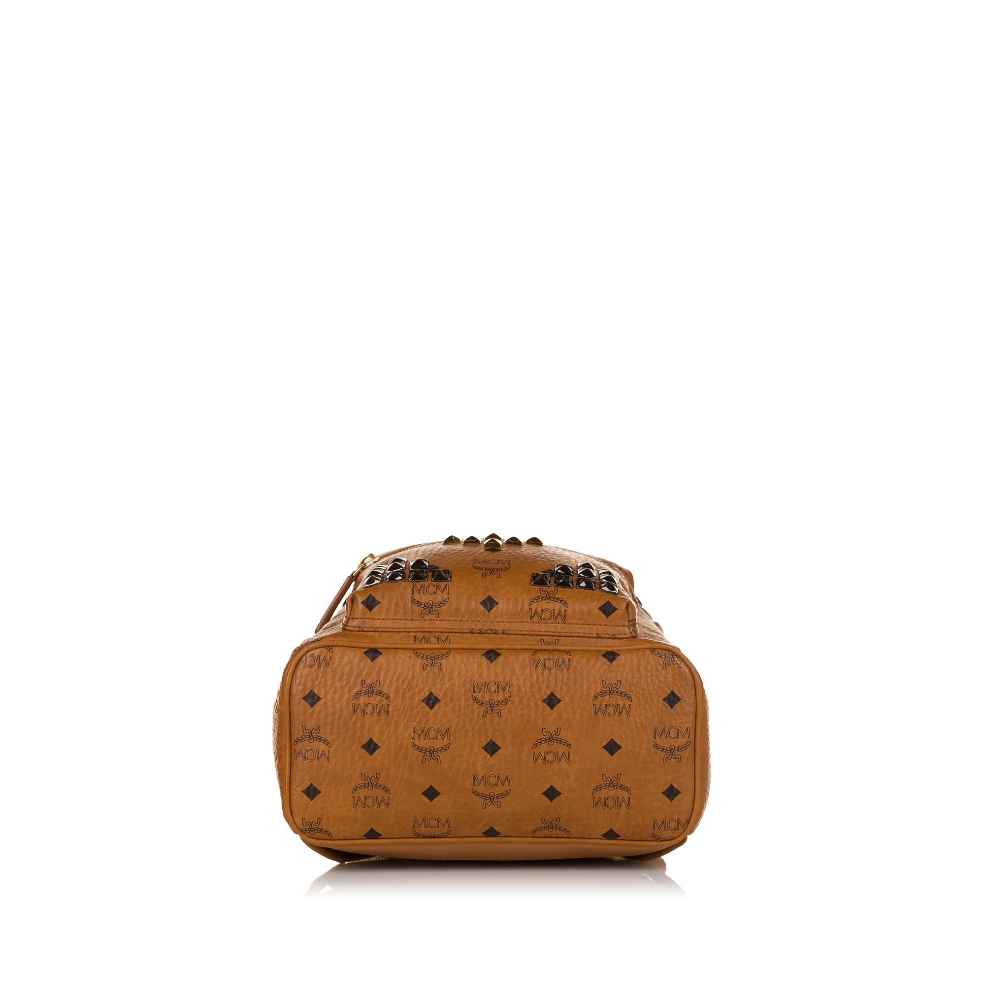 MCM Visetos Stark Leather Backpack (SHG-36409)