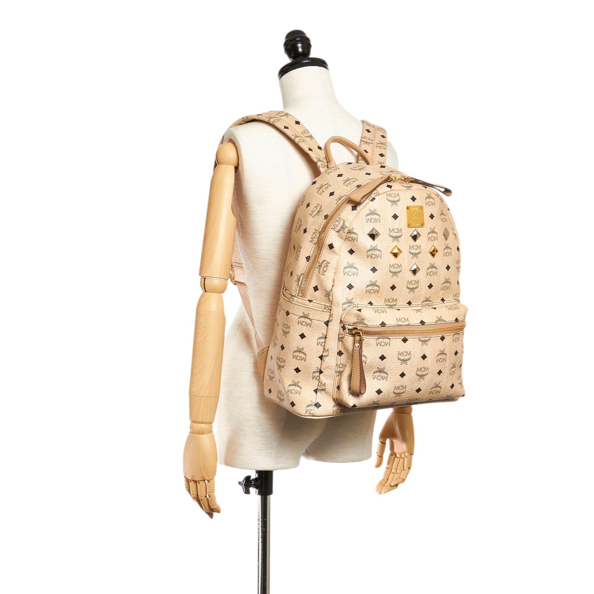 MCM Visetos Stark Leather Backpack (SHG-36415)