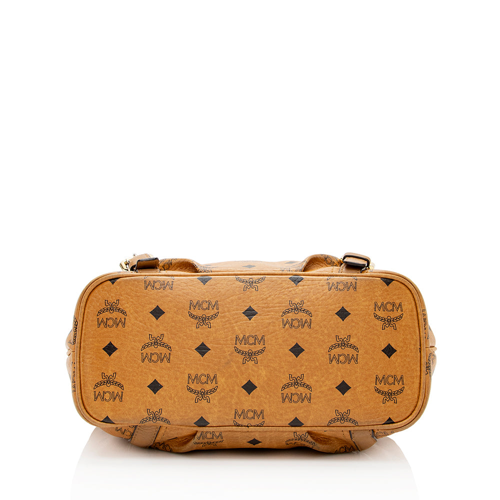 MCM Visetos Top Zip Two Way Shopper Tote (SHF-20850)