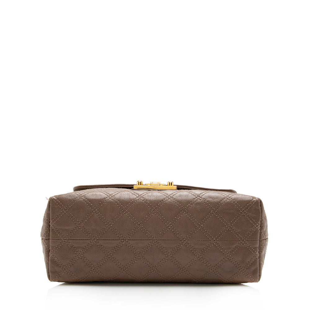 Marc Jacobs Quilted Leather Baroque Extra Large Single Shoulder Bag (SHF-15737)