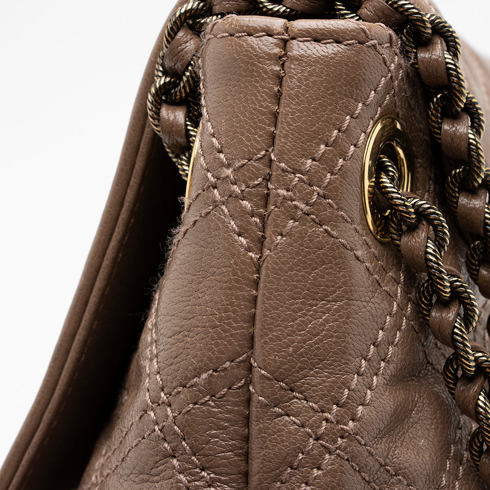 Marc Jacobs Quilted Leather Baroque Extra Large Single Shoulder Bag (SHF-15737)