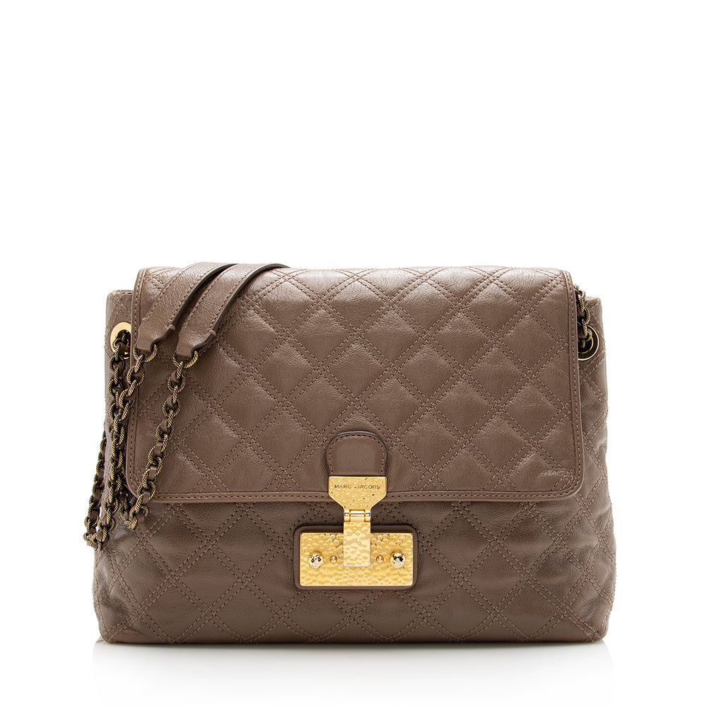 Marc Jacobs Quilted Leather Baroque Extra Large Single Shoulder Bag (SHF-15737)