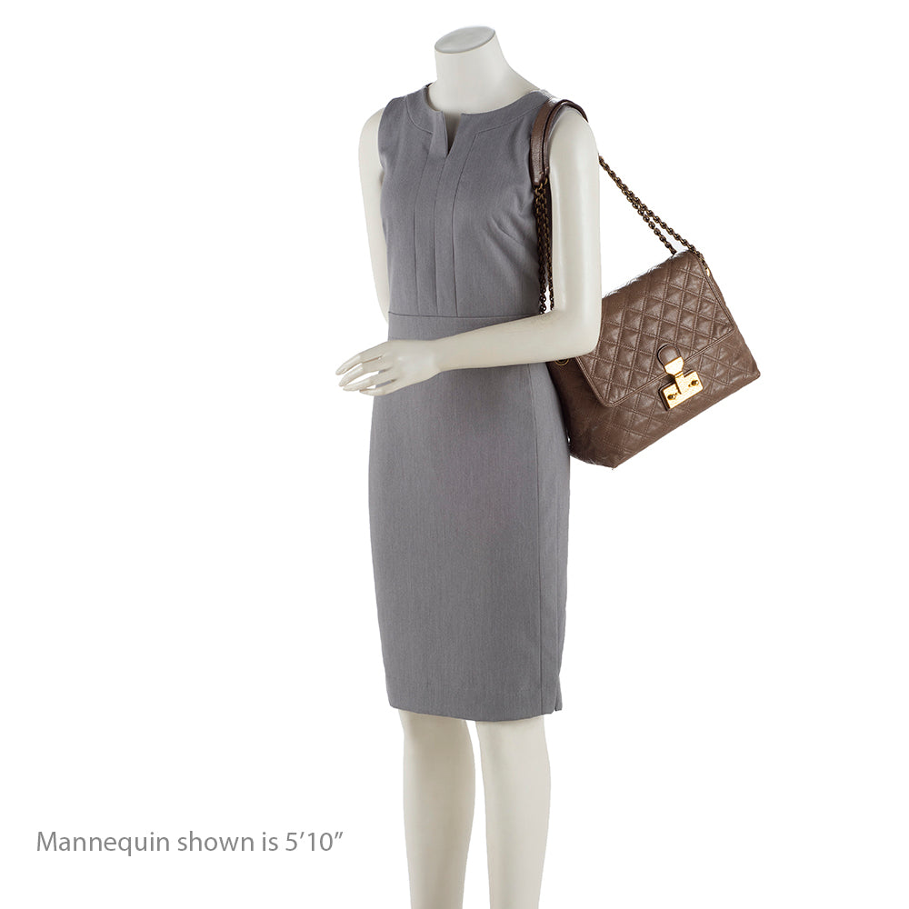 Marc Jacobs Quilted Leather Baroque Extra Large Single Shoulder Bag (SHF-15737)