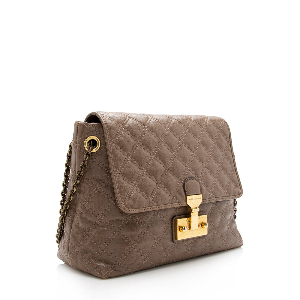 Marc Jacobs Quilted Leather Baroque Extra Large Single Shoulder Bag (SHF-15737)
