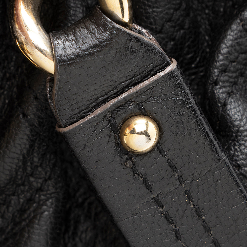 Marc Jacobs Quilted Leather Studded Stam Satchel (SHF-20644)