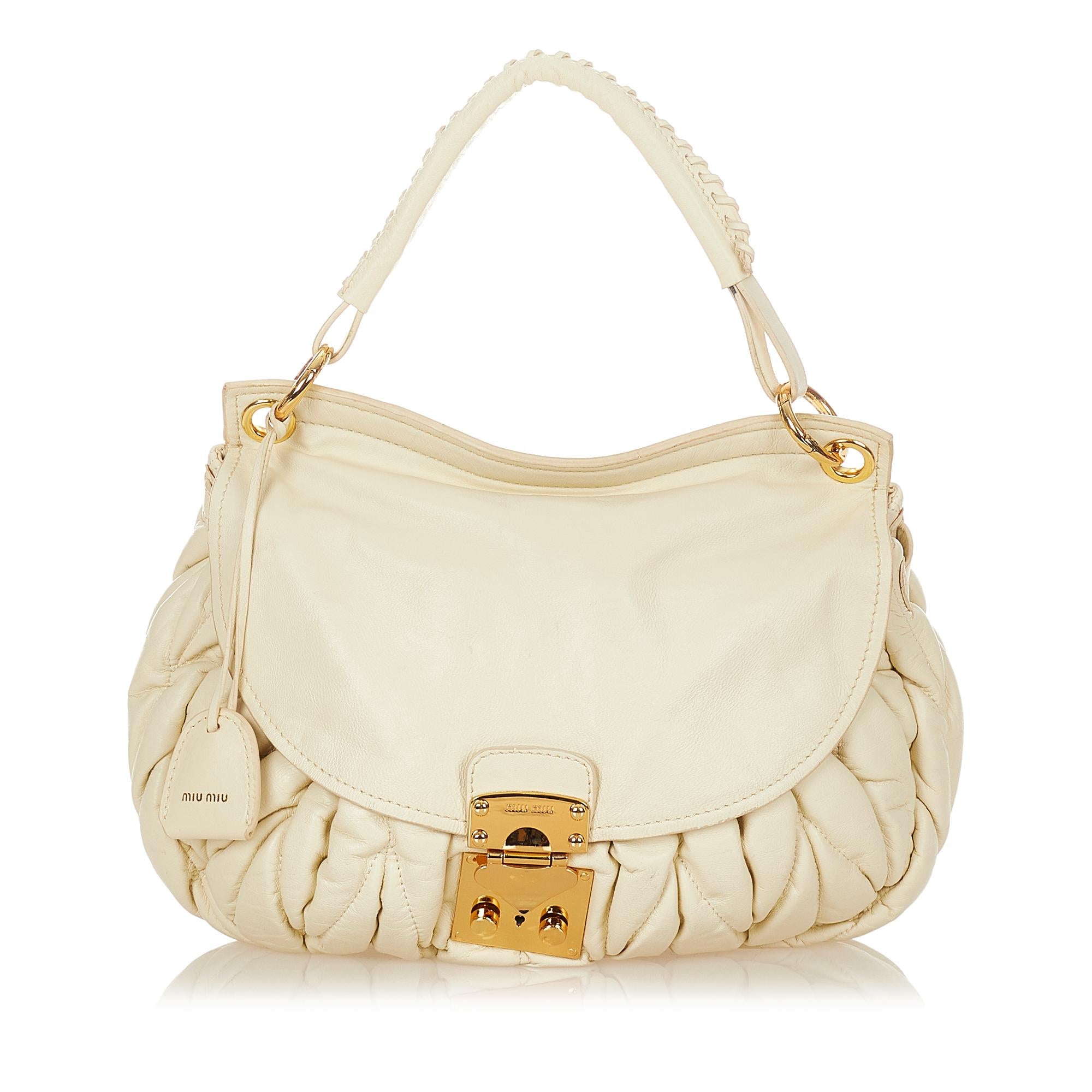 Miu Miu Coffer Leather Satchel (SHG-26061)