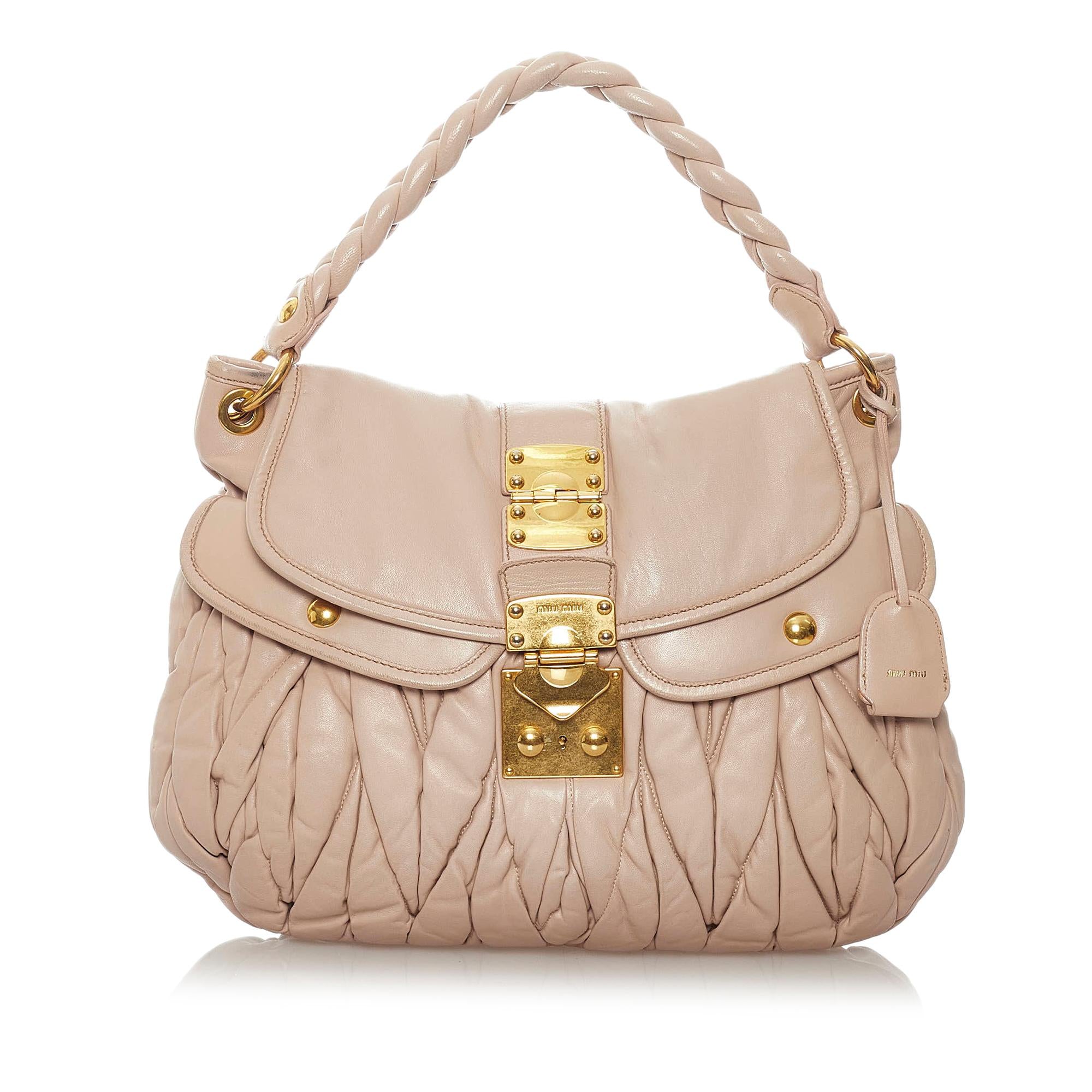 Miu Miu Coffer Leather Satchel (SHG-28285)